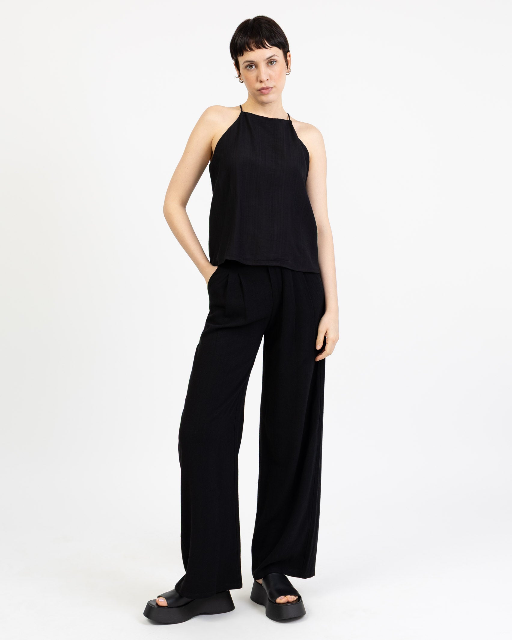 Lockeres, einfarbiges Top