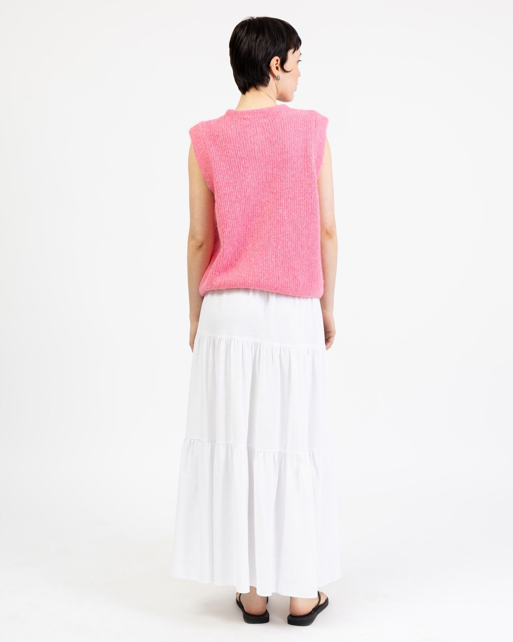 Einfarbiger Strickpullunder