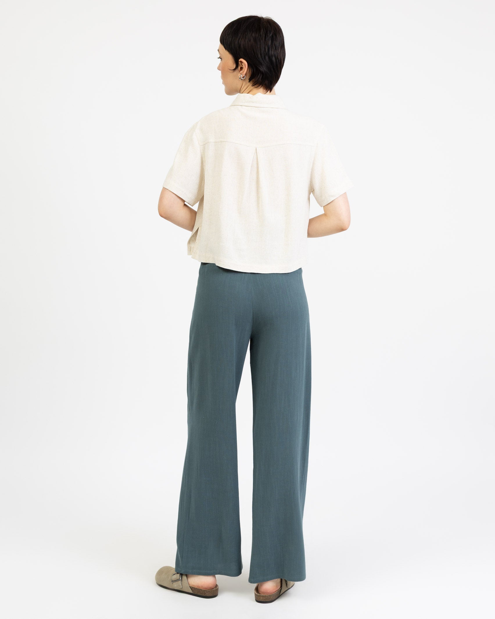 Anzughose aus Leinen-Mix