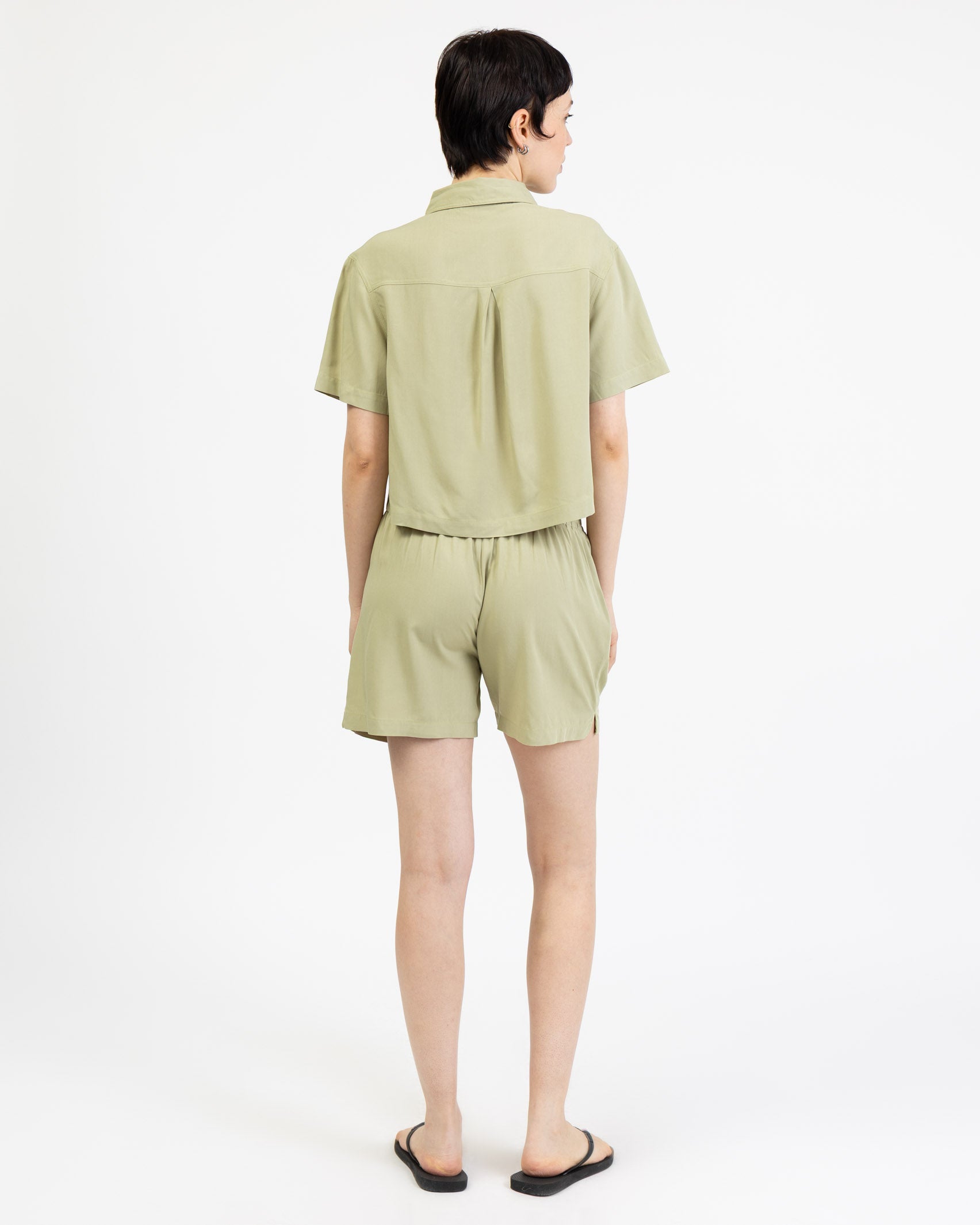 Schlichte Shorts aus Viskose