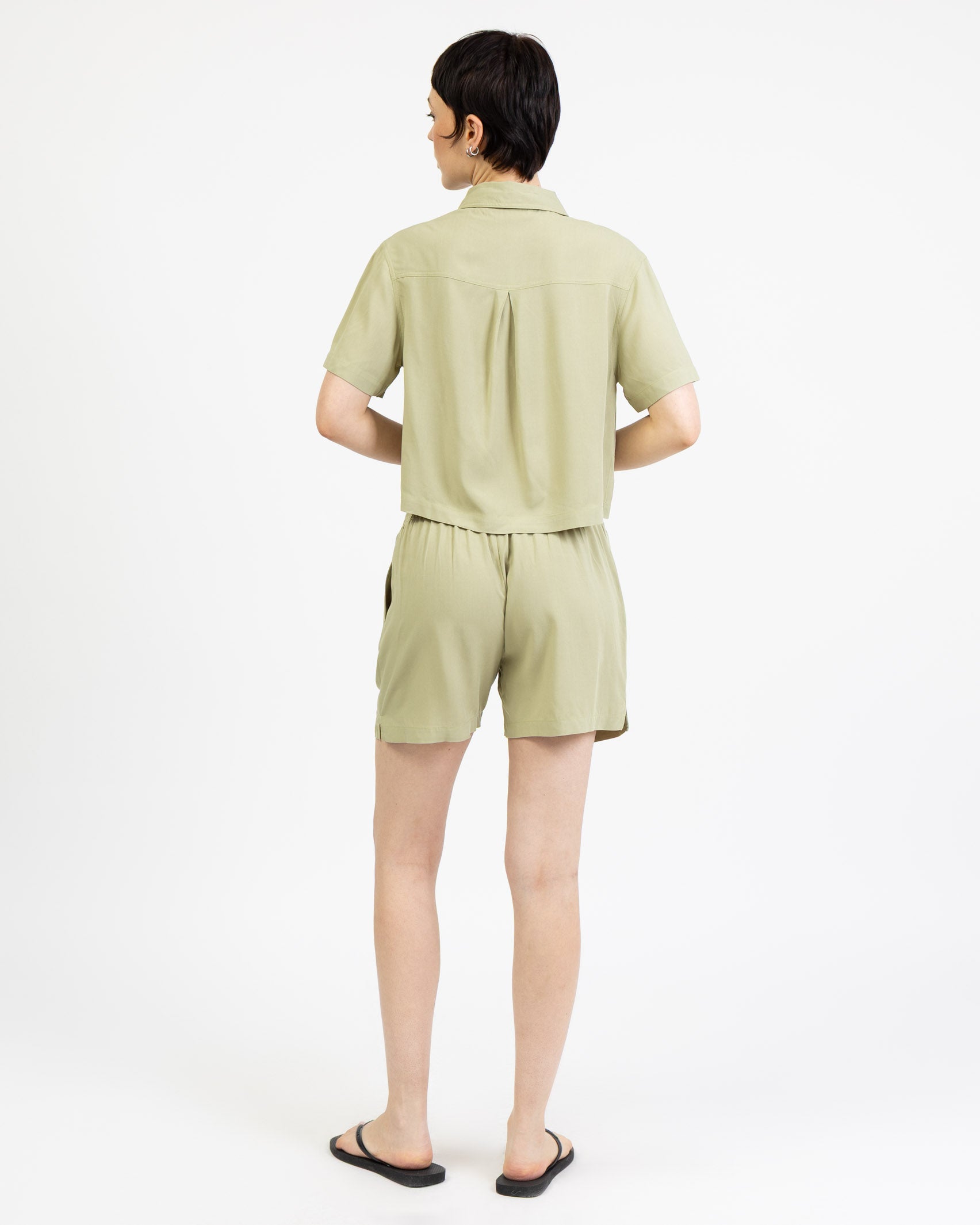 Crop Bluse aus Viskose