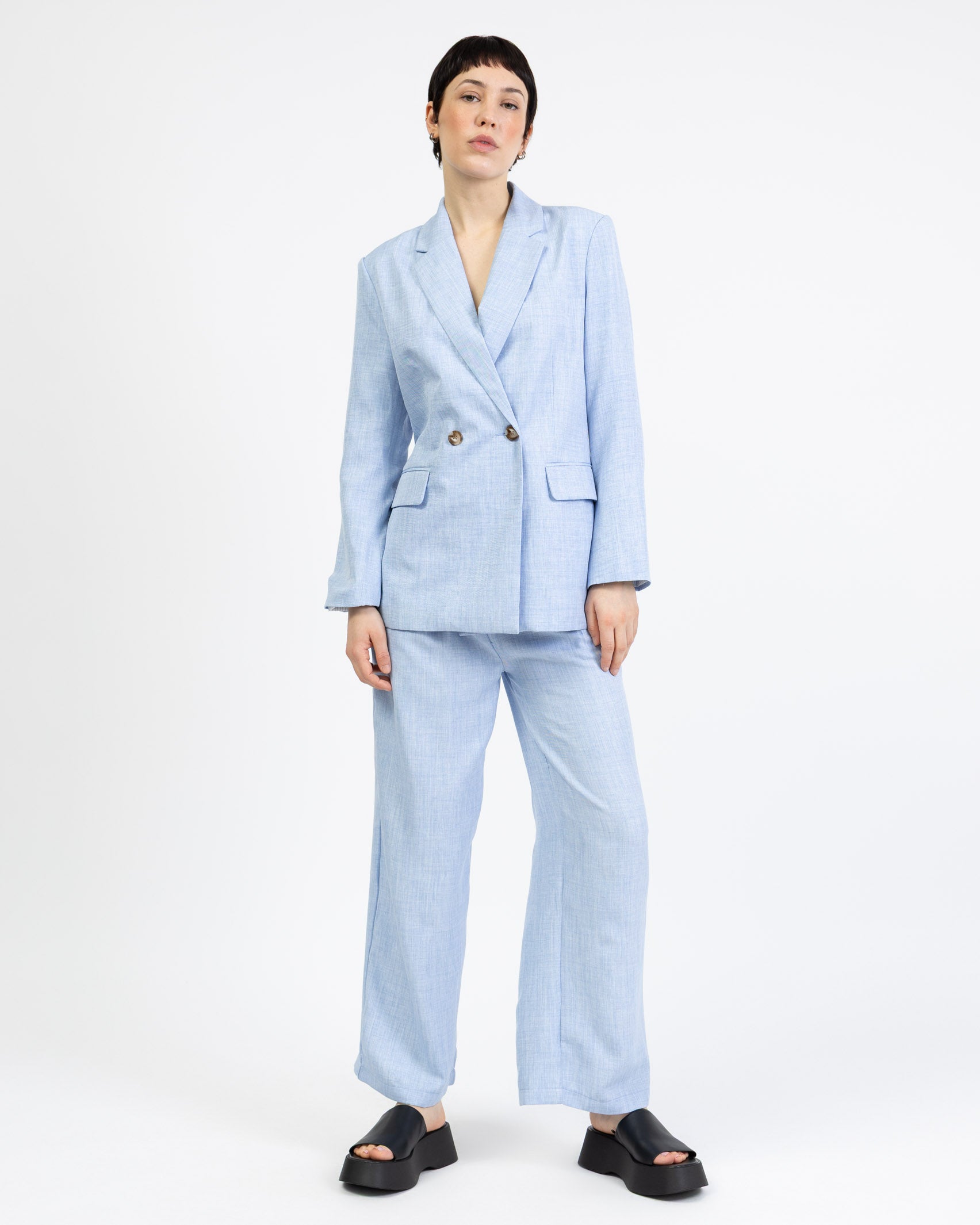 Leichte, melierte Anzughose