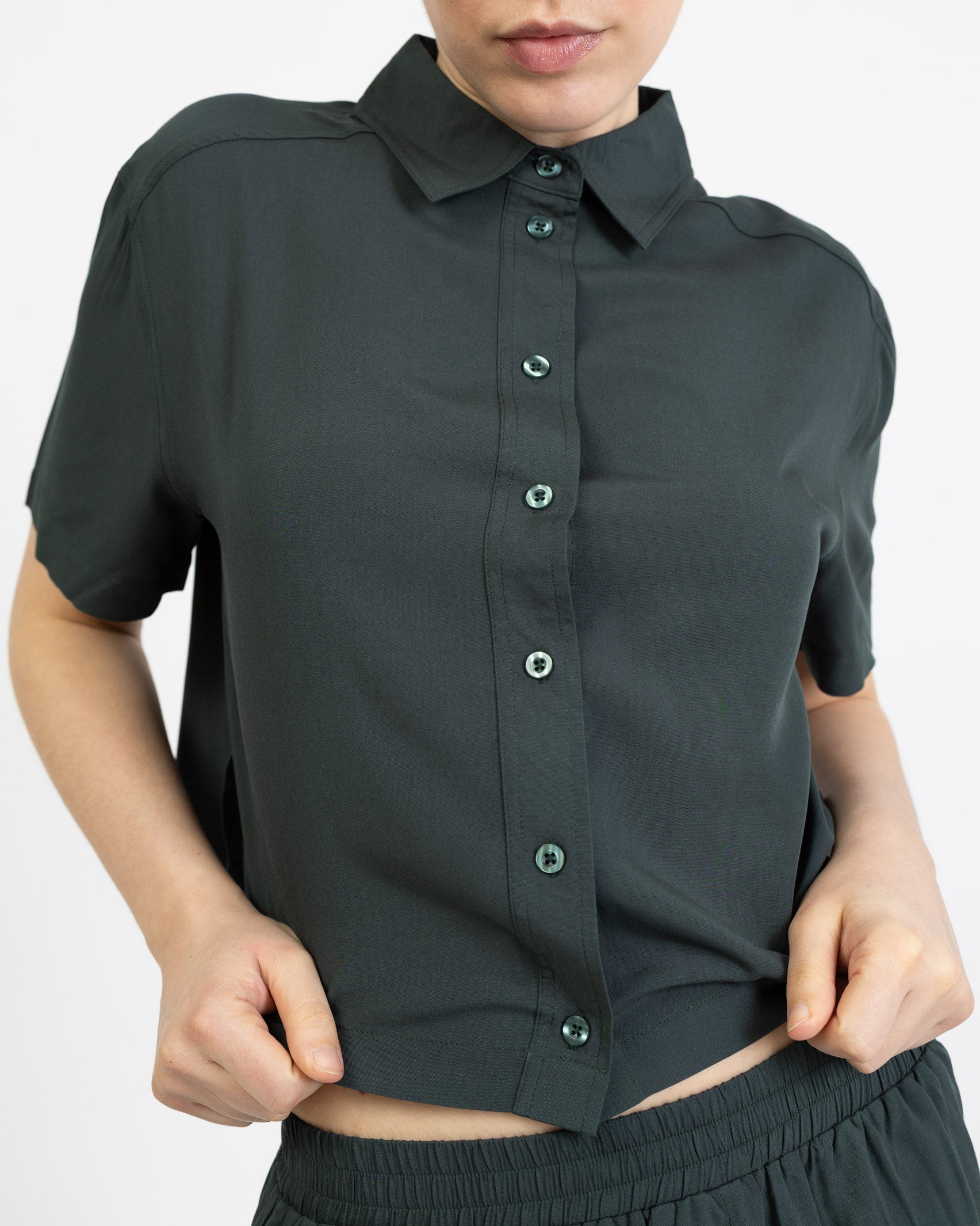 Crop Bluse aus Viskose