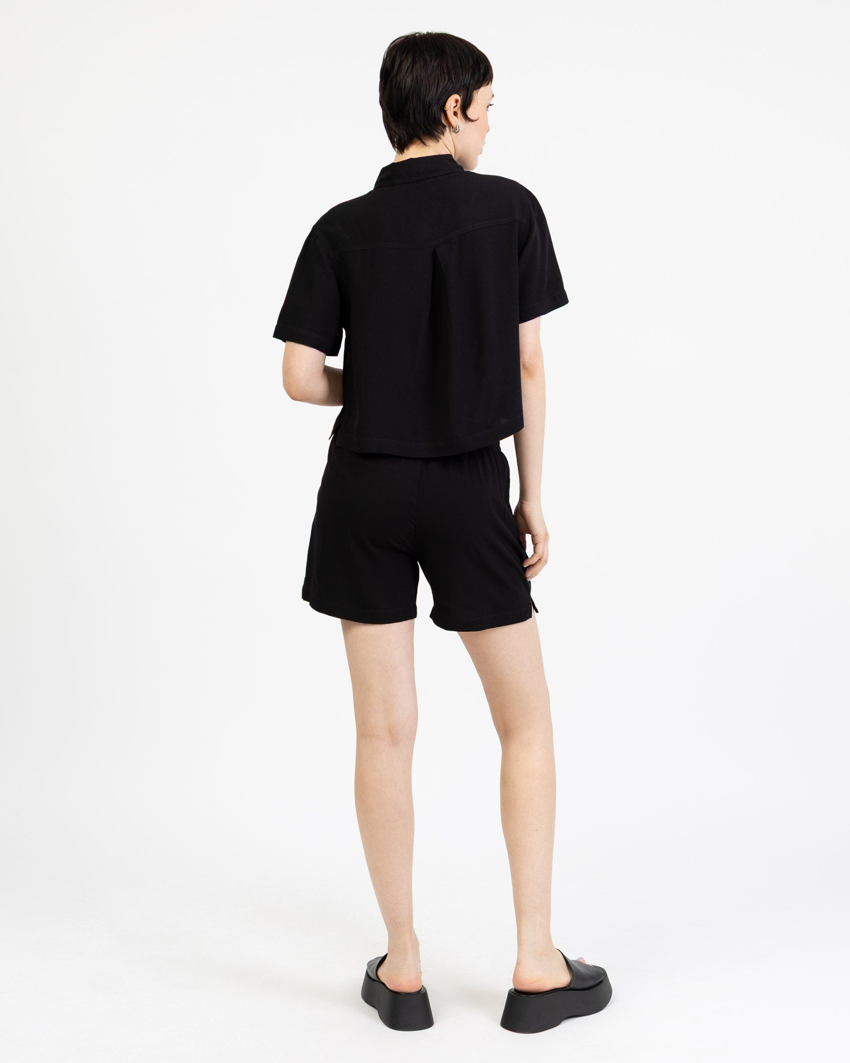 Crop Bluse aus Viskose