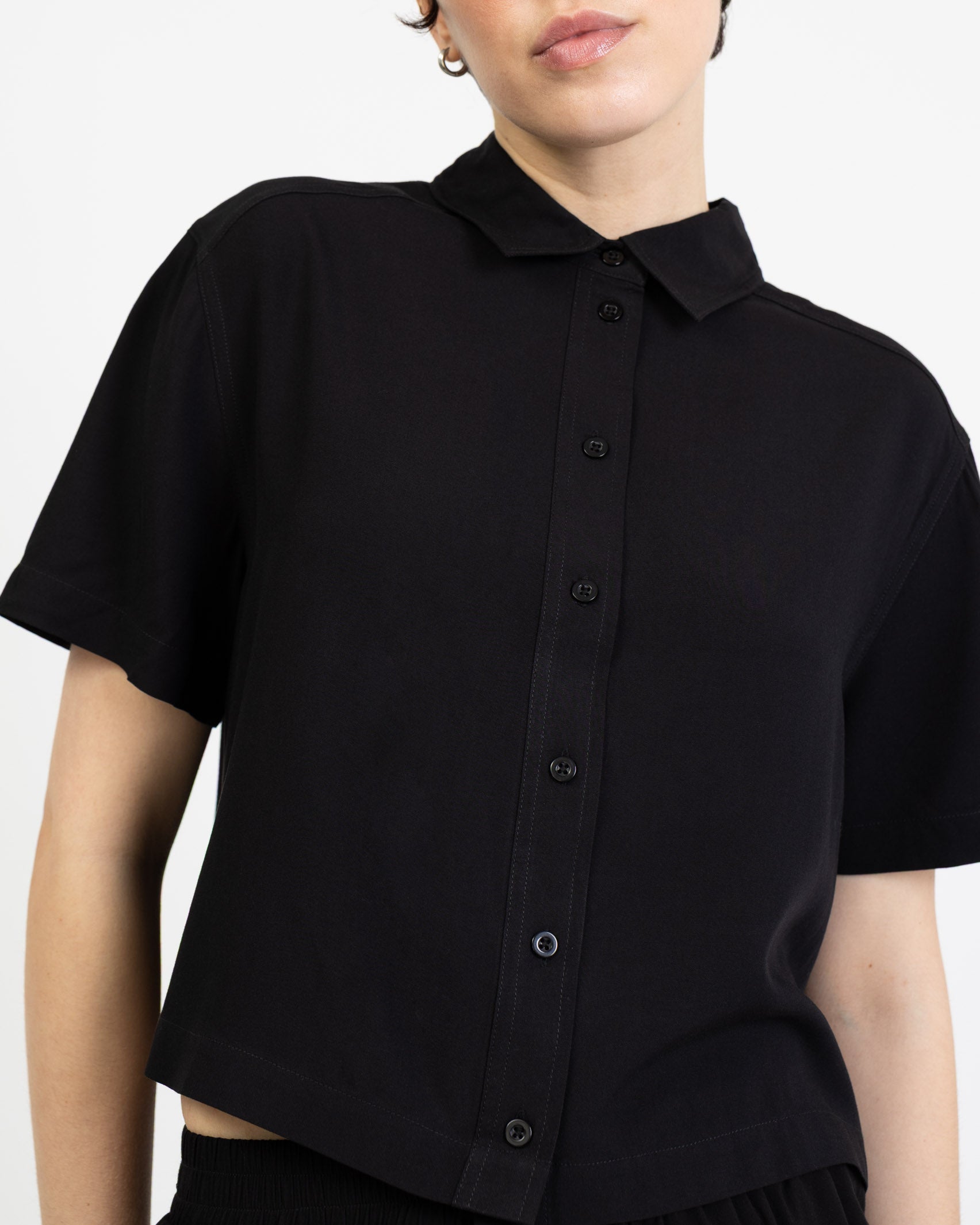 Crop Bluse aus Viskose