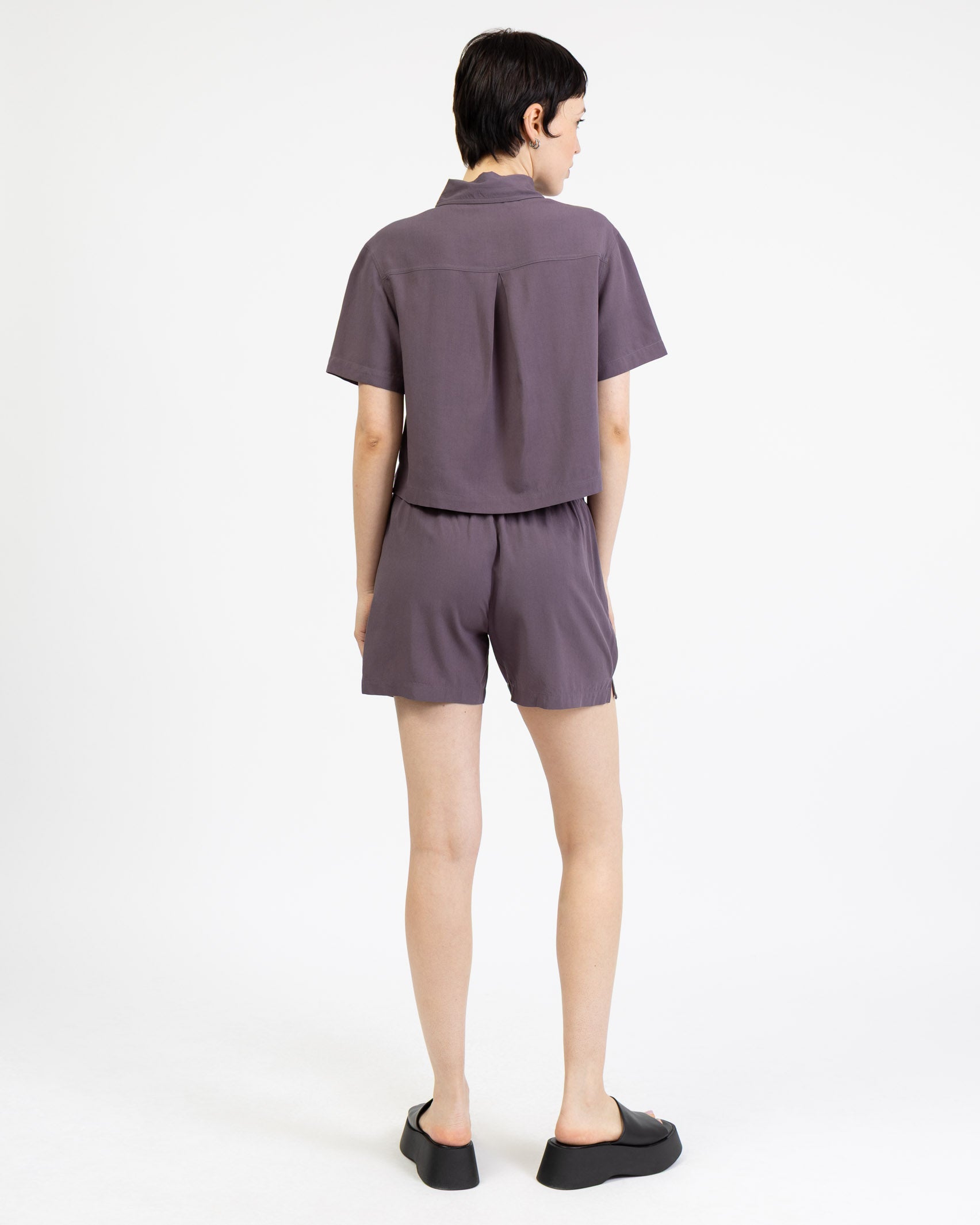 Schlichte Shorts aus Viskose