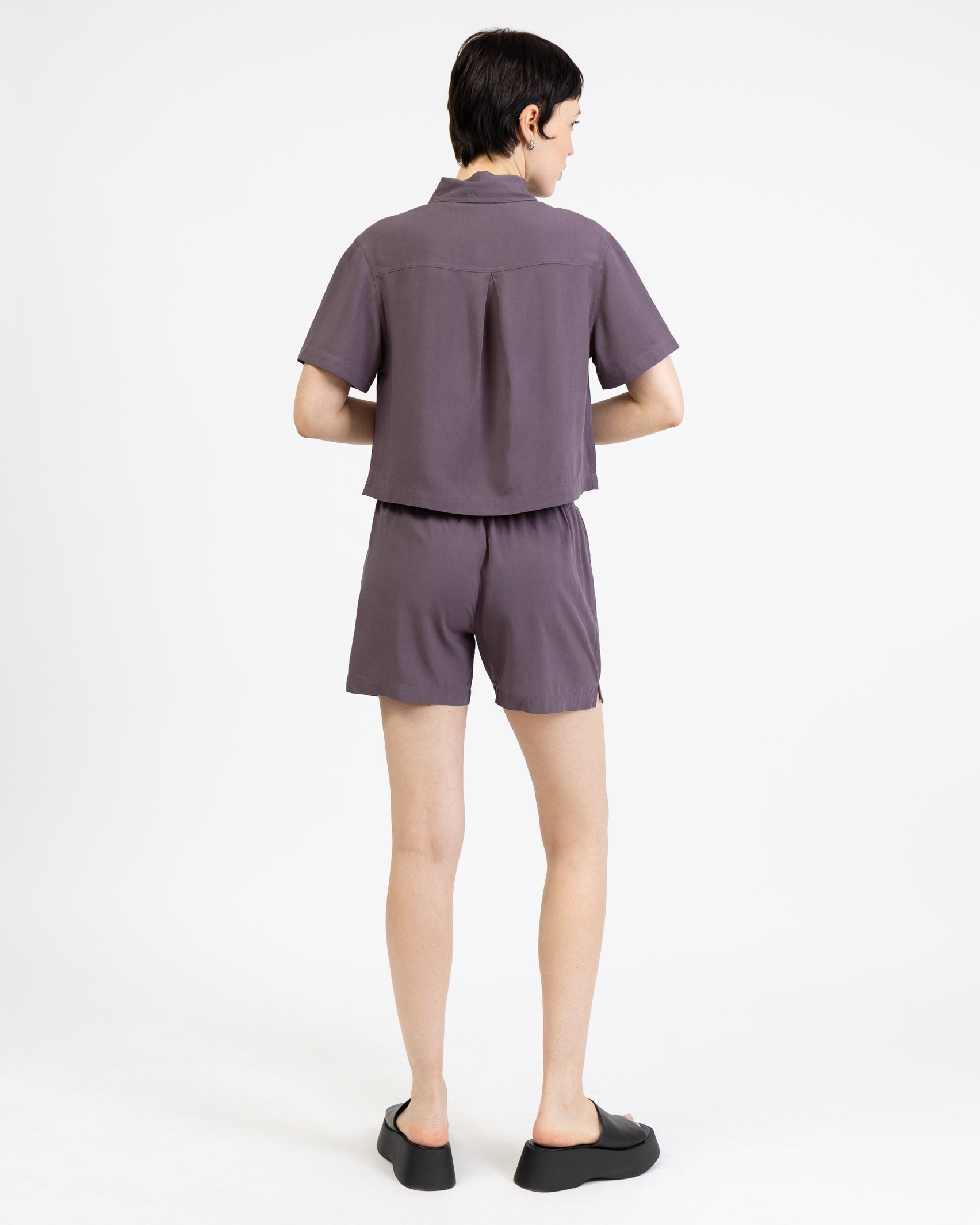 Crop Bluse aus Viskose