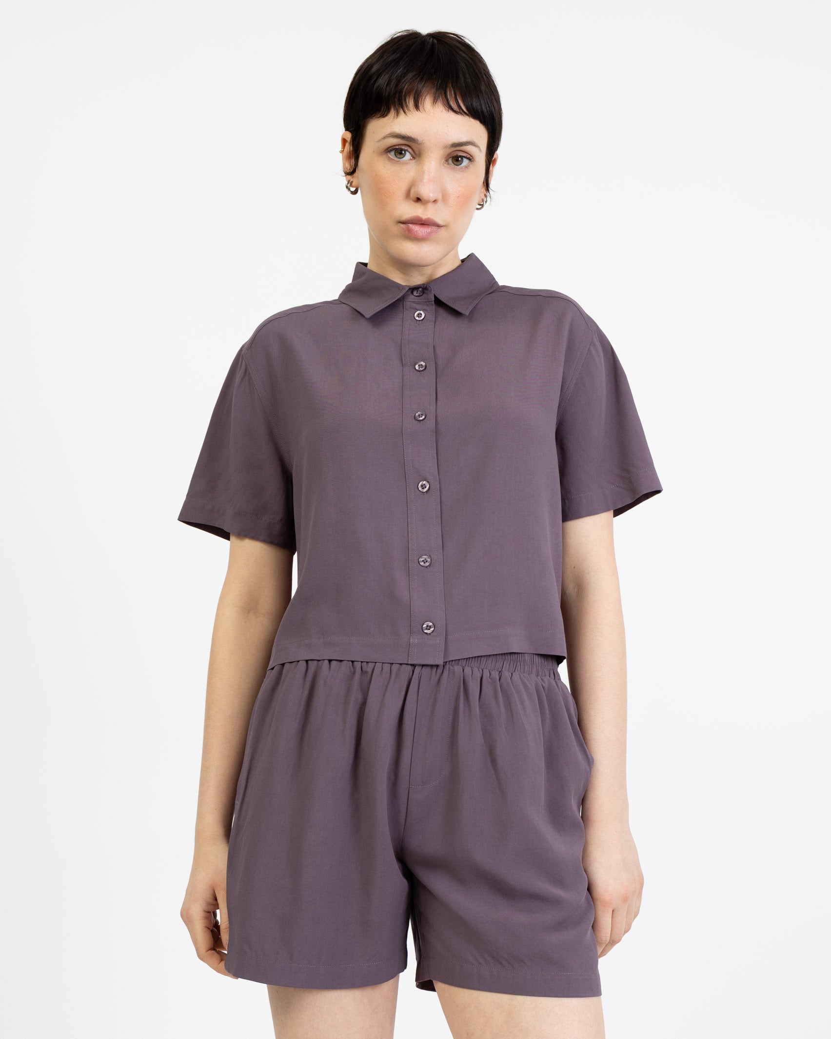 Crop Bluse aus Viskose