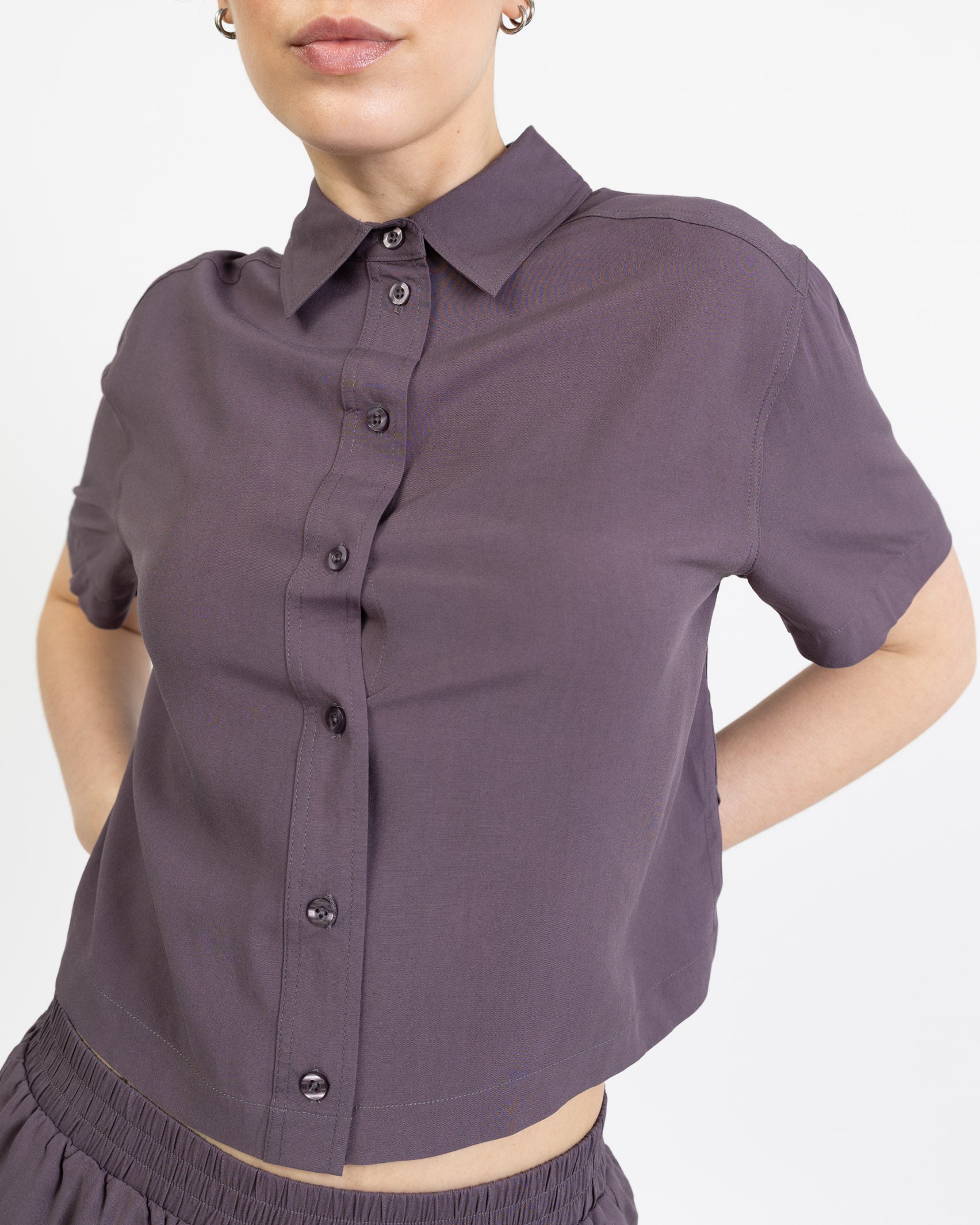 Crop Bluse aus Viskose