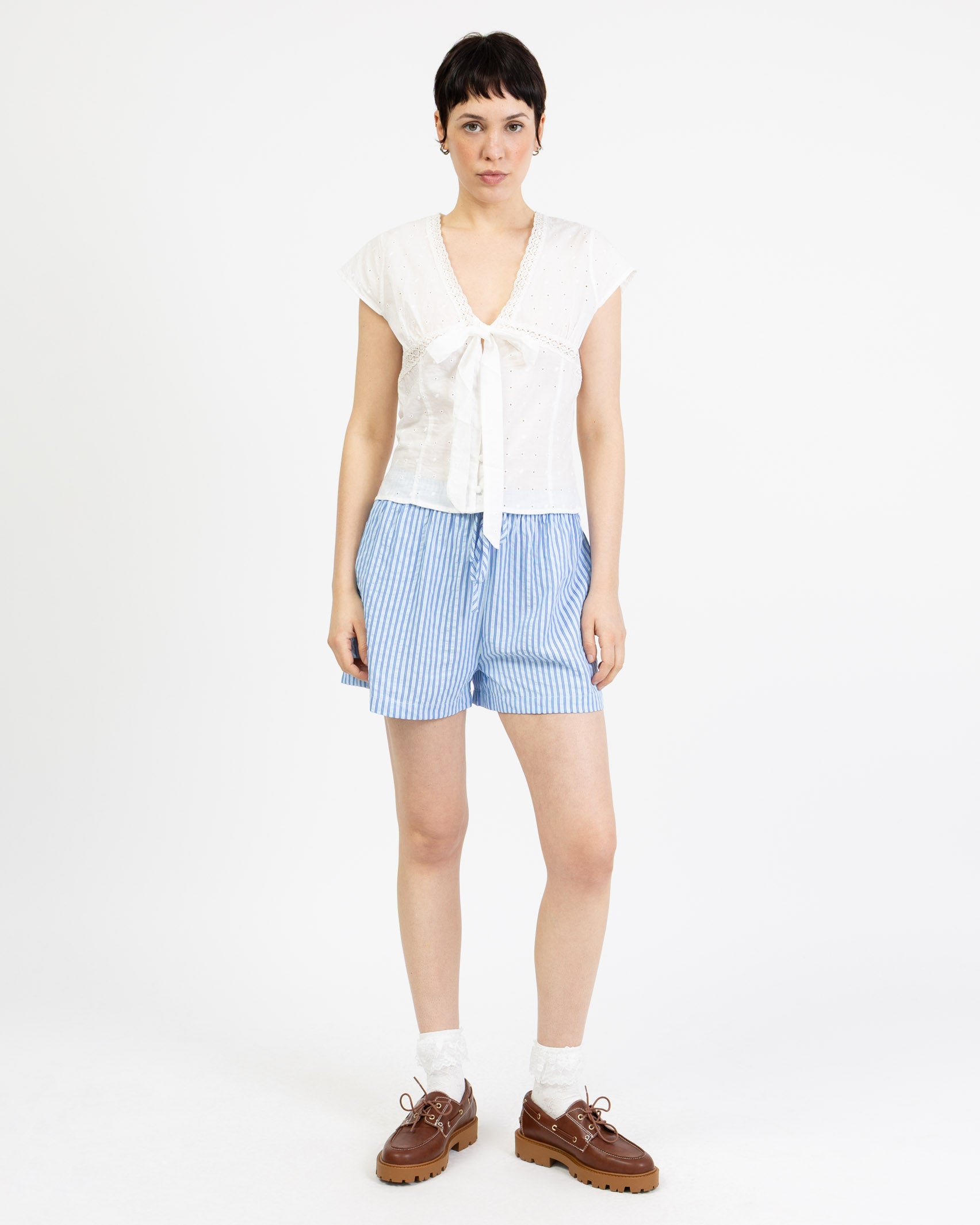 Klassische gestreifte Shorts