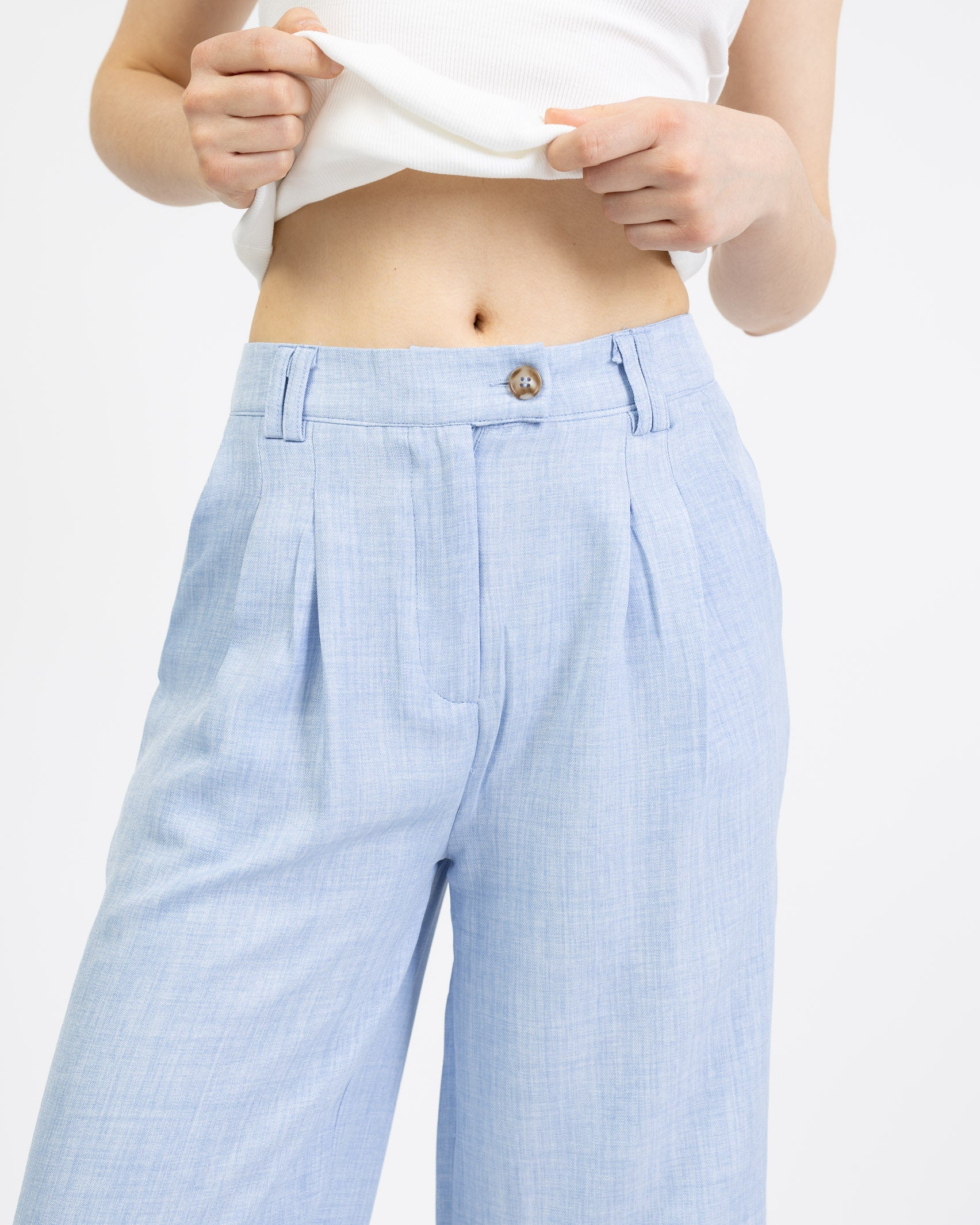 Leichte, melierte Anzughose