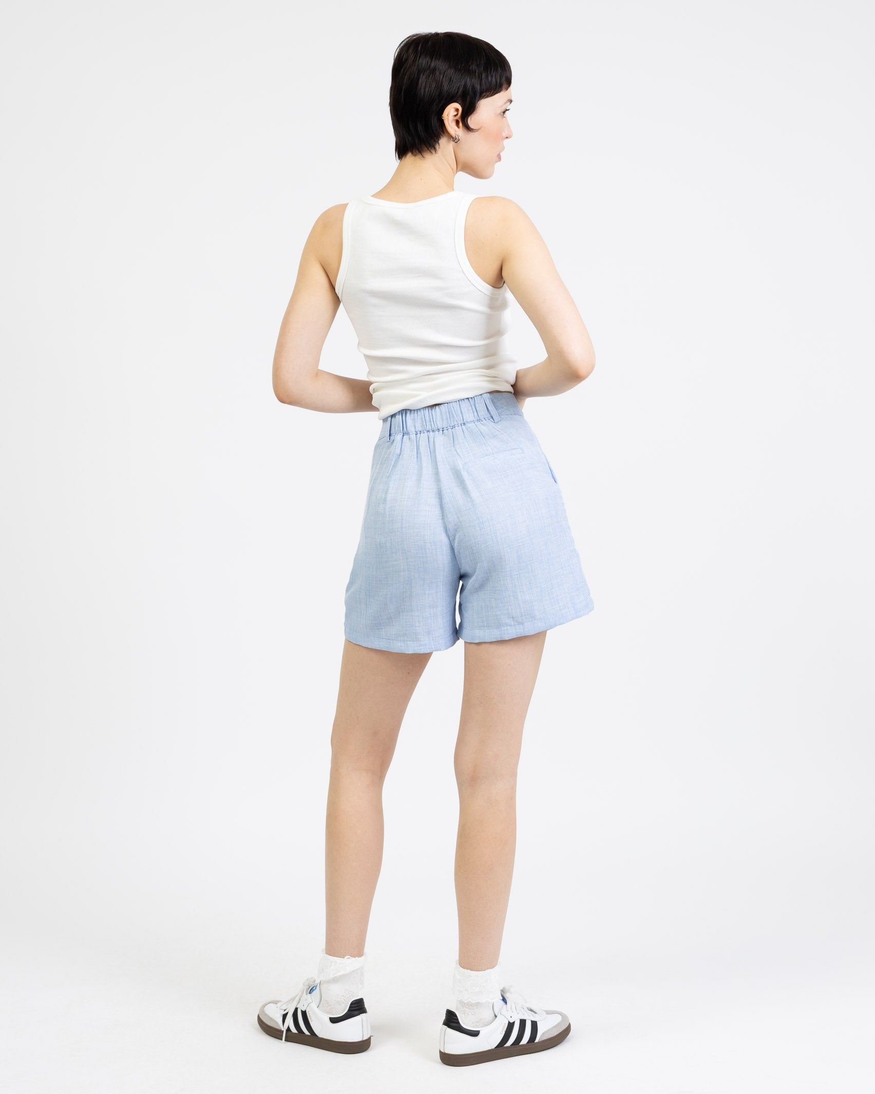 Leichte, melierte Shorts