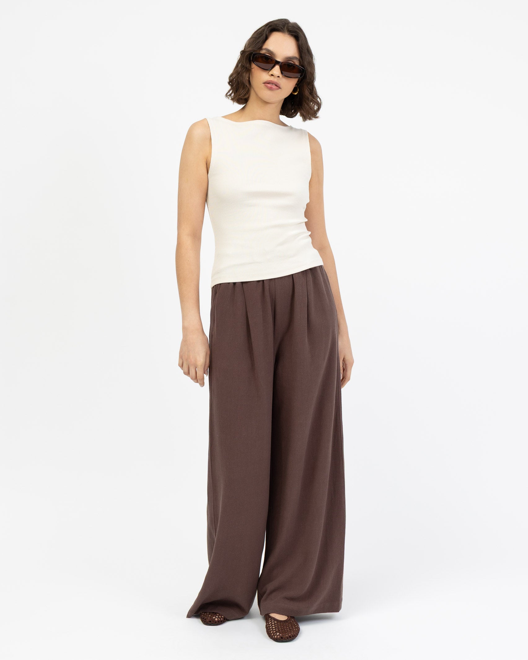 Basic Top mit U-Boot Ausschnitt