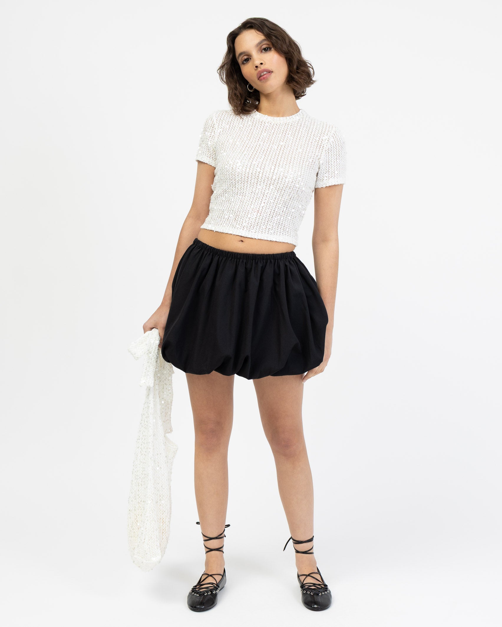 Paillettenbesetztes Shirt