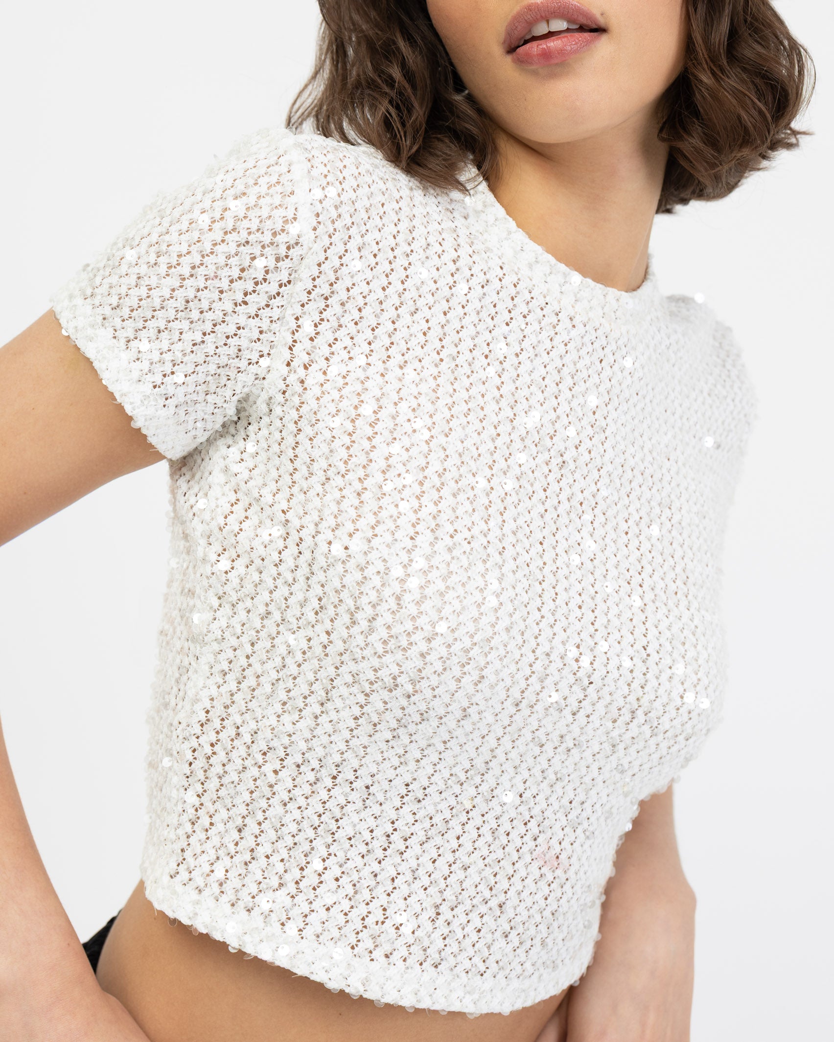 Paillettenbesetztes Shirt