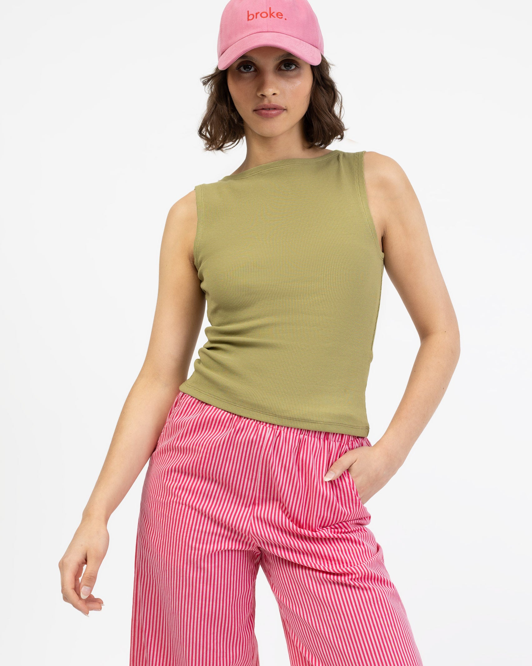 Basic Top mit U-Boot Ausschnitt