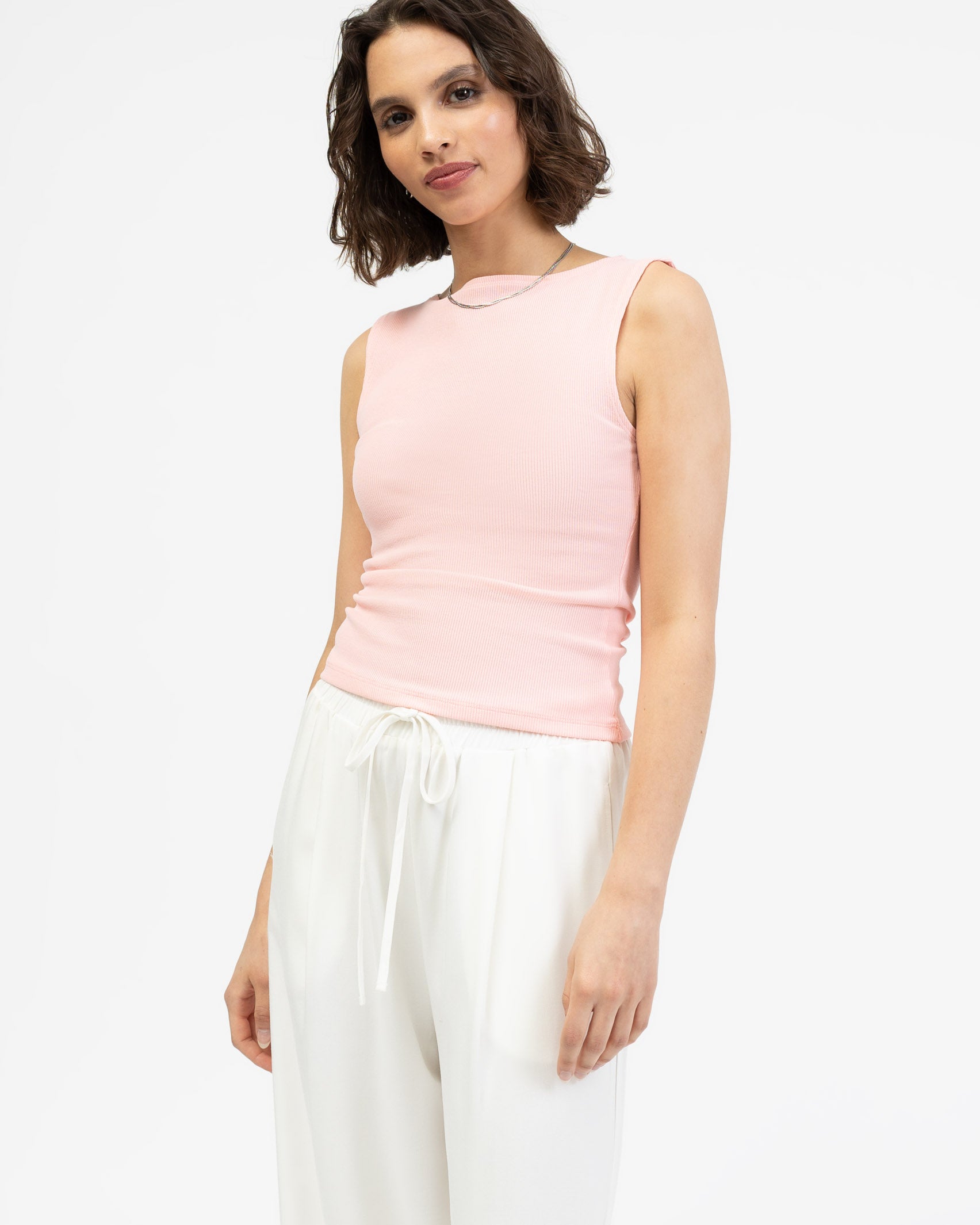 Basic Top mit U-Boot Ausschnitt