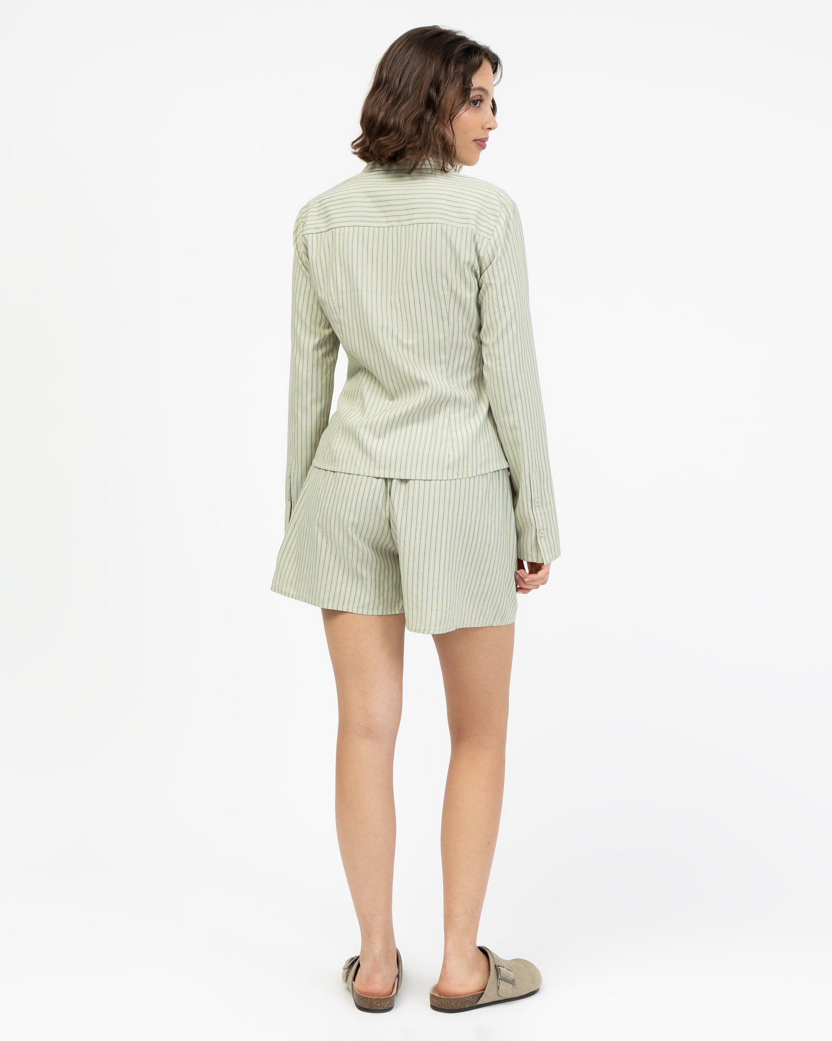 Gestreifte Shorts mit Bindebändern