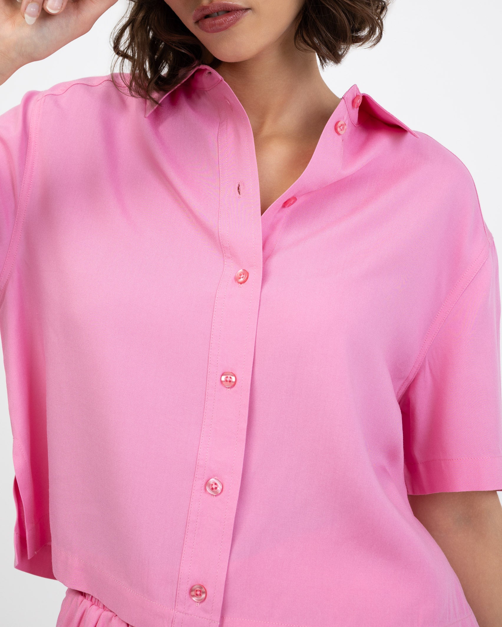 Crop Bluse aus Viskose