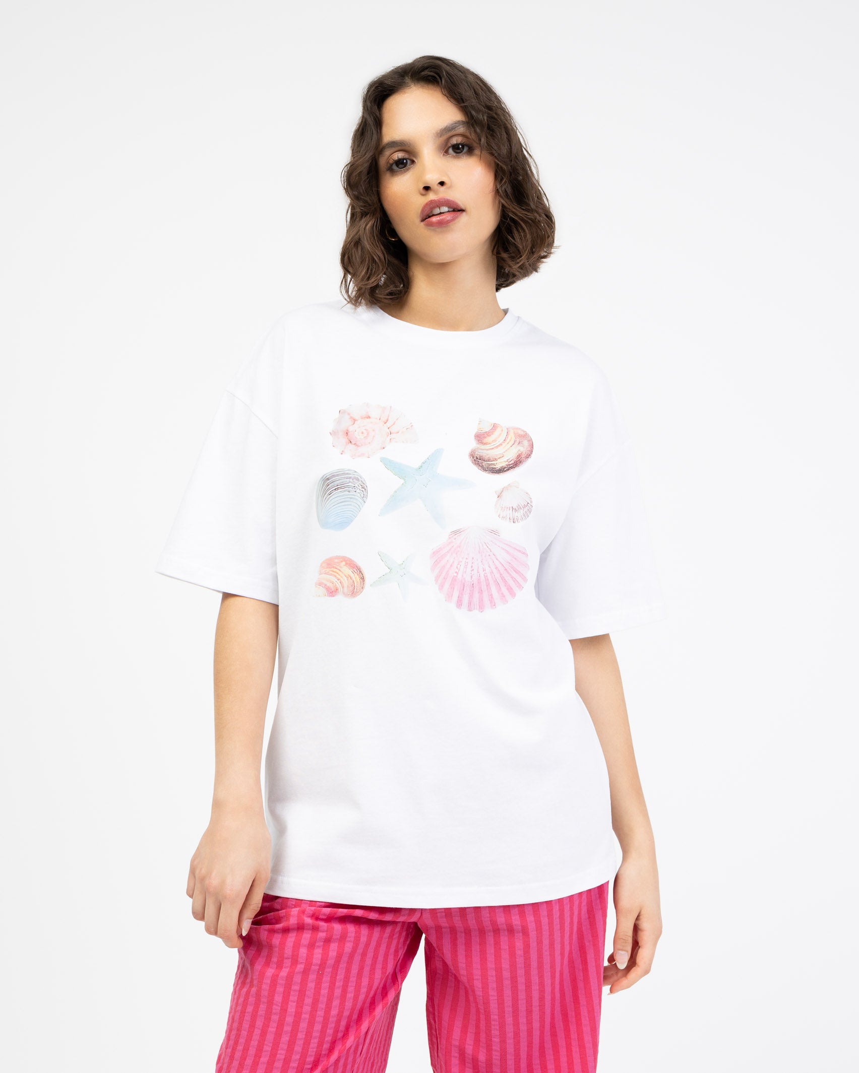 Oversize Shirt mit Muschelprint