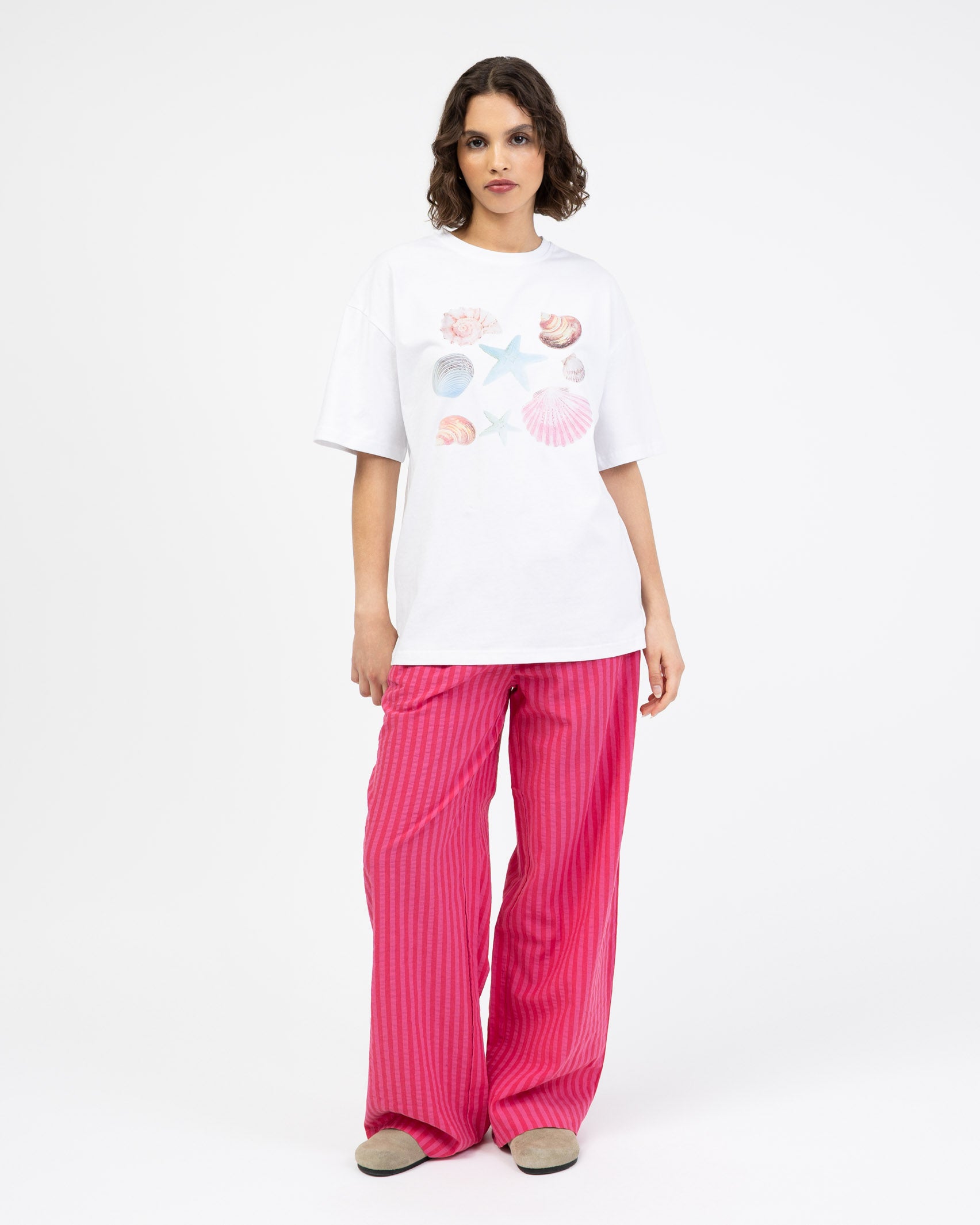 Oversize Shirt mit Muschelprint