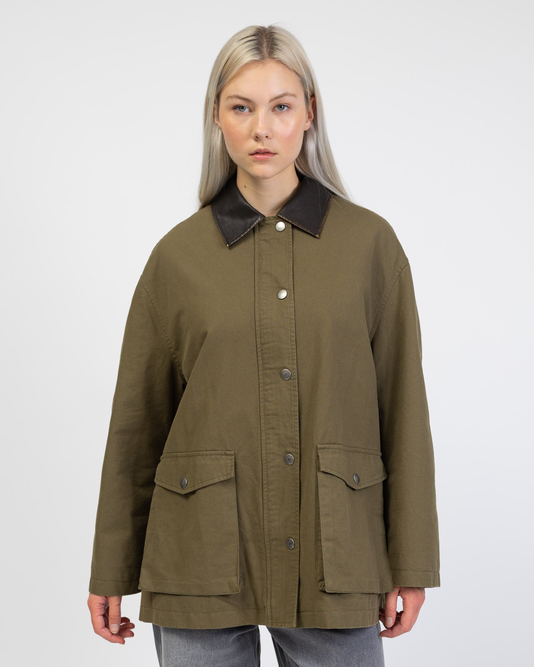 Parker aus Baumwolle von vorne geschlossen