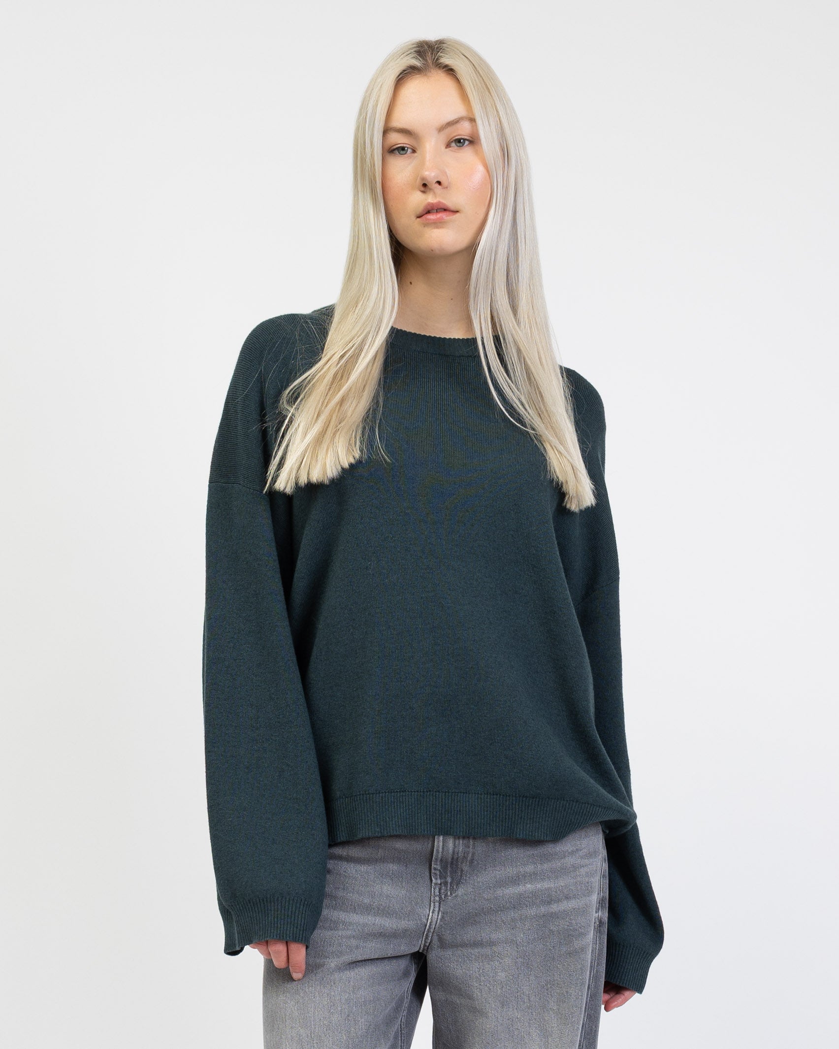 Klassischer Pullover mit Rundhalsausschnitt von vorne