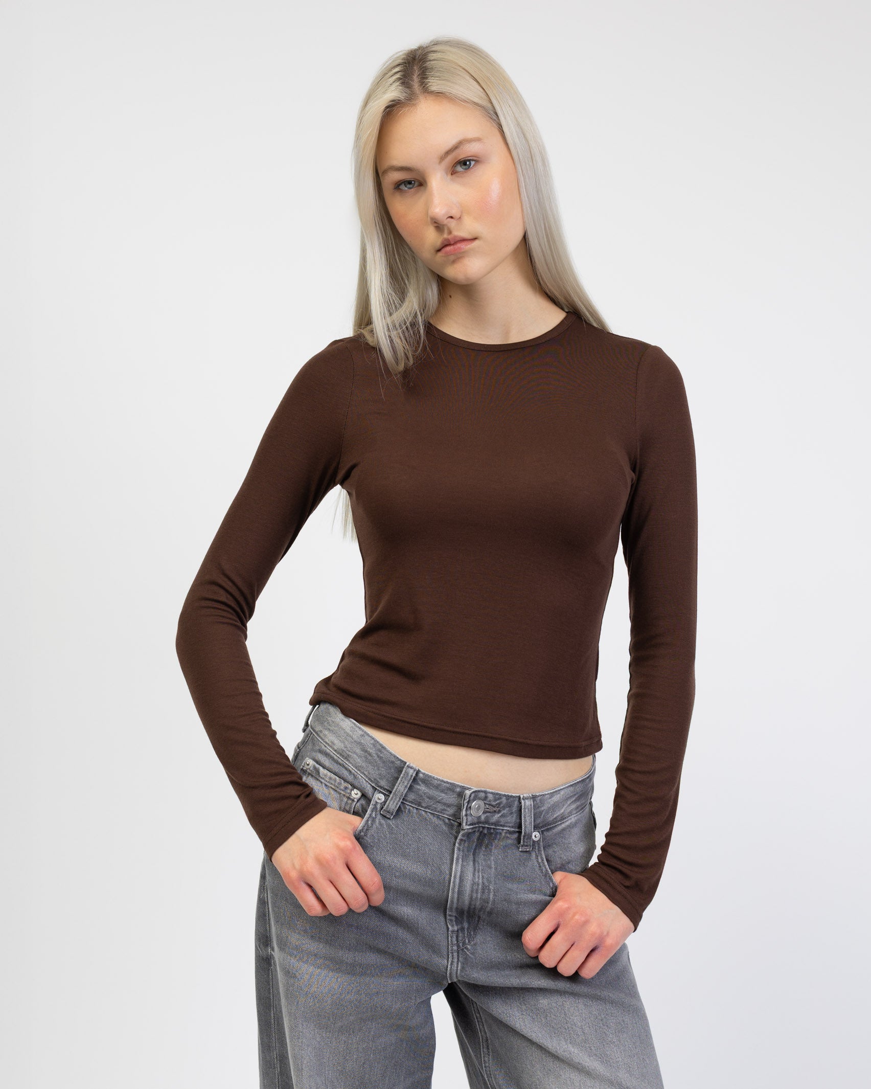 Langarmshirt mit Rundhalsausschnitt