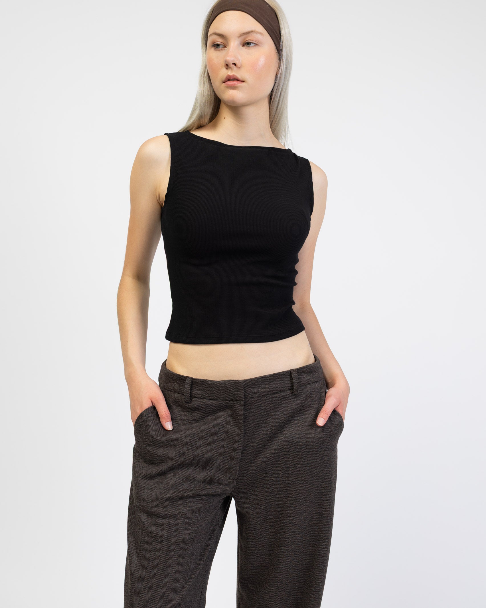 Basic Top mit U-Boot Ausschnitt von vonre