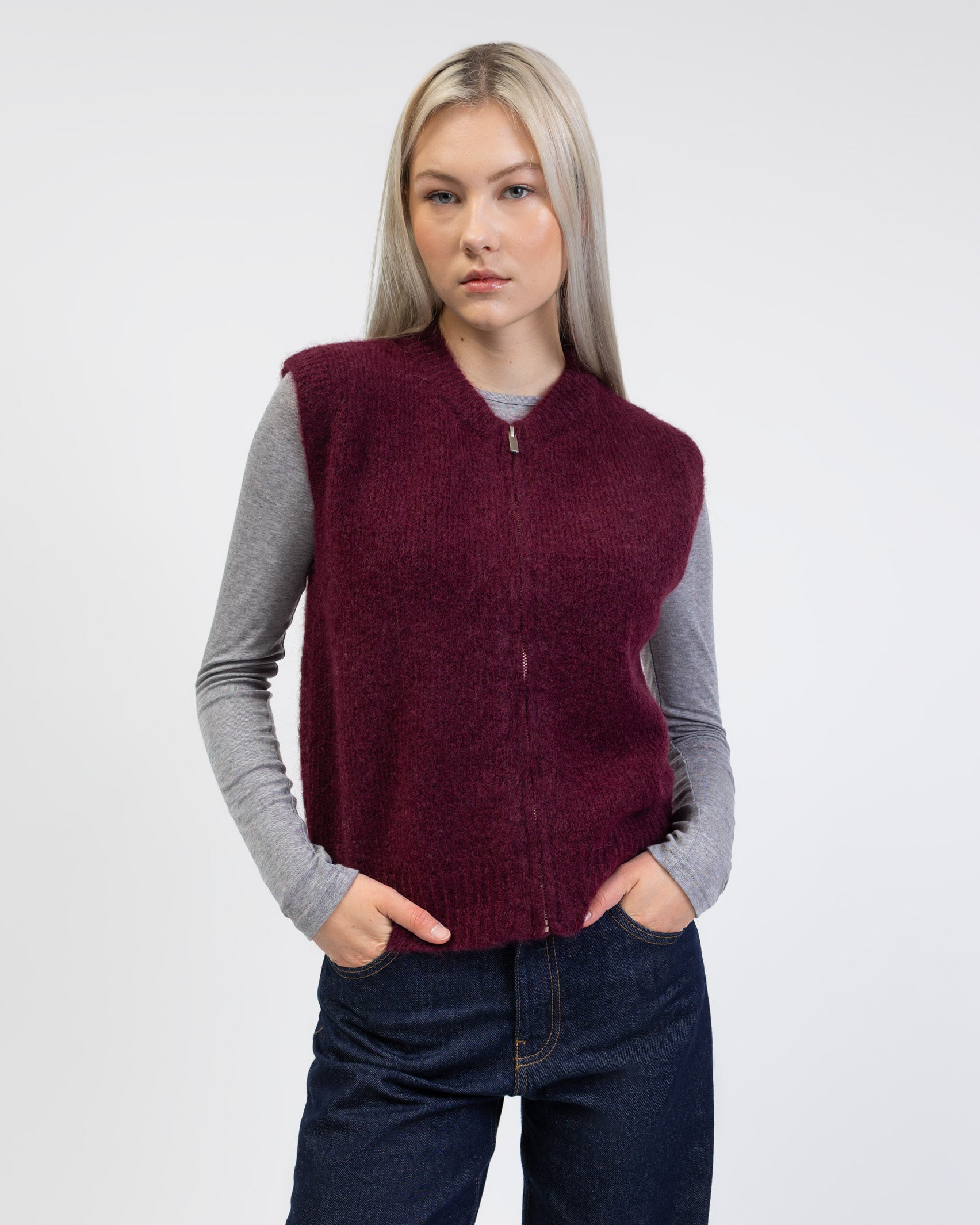 Weste mit Reißverschluss von vorne