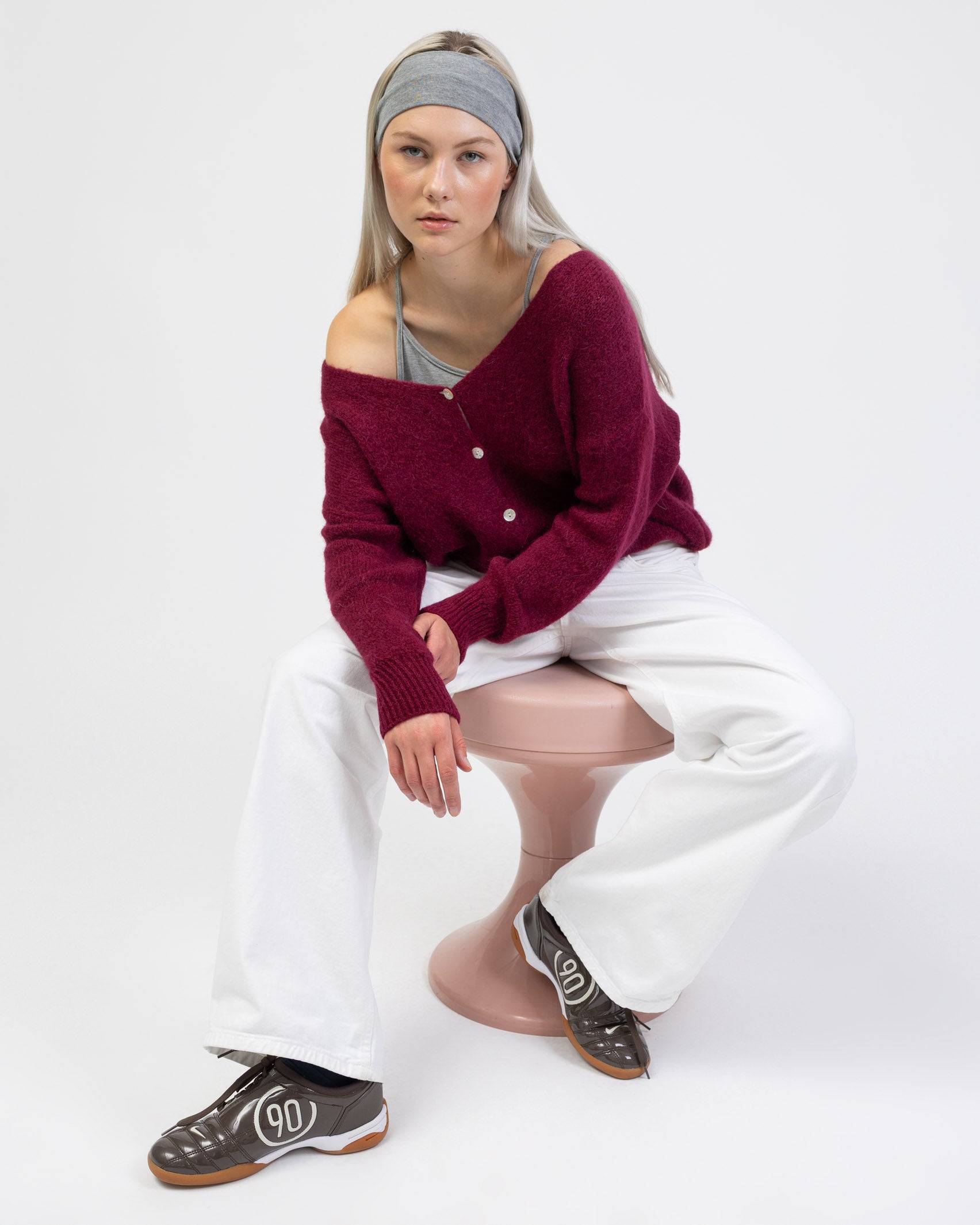 Strickjacke mit V-Ausschnitt sitzend