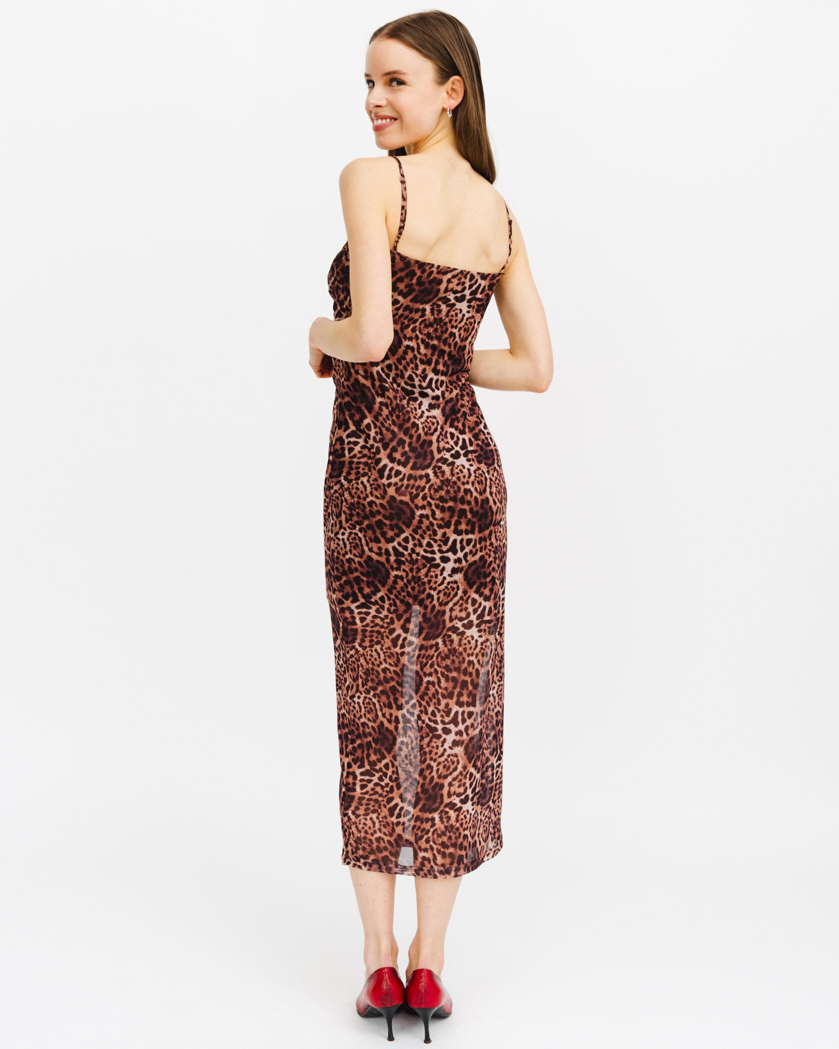 Langes Kleid mit Leomuster - Broke + Schön