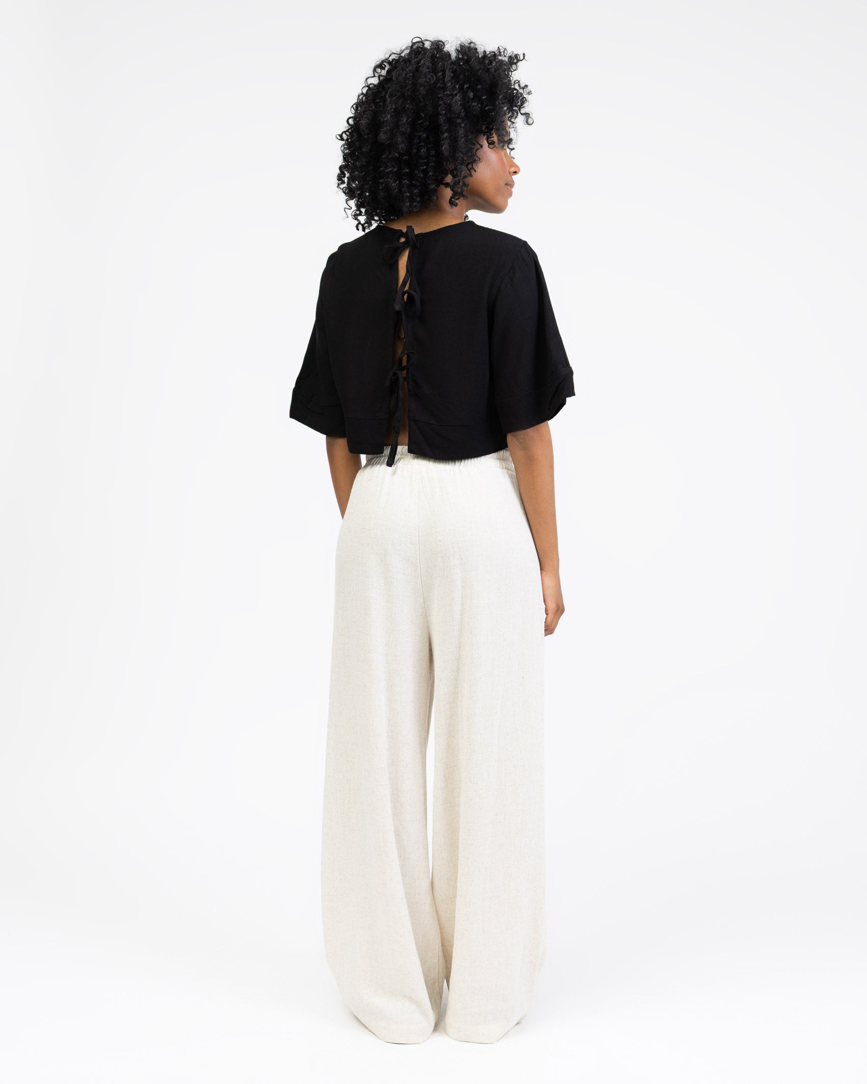 Weites, luftiges Top aus Leinen Mix