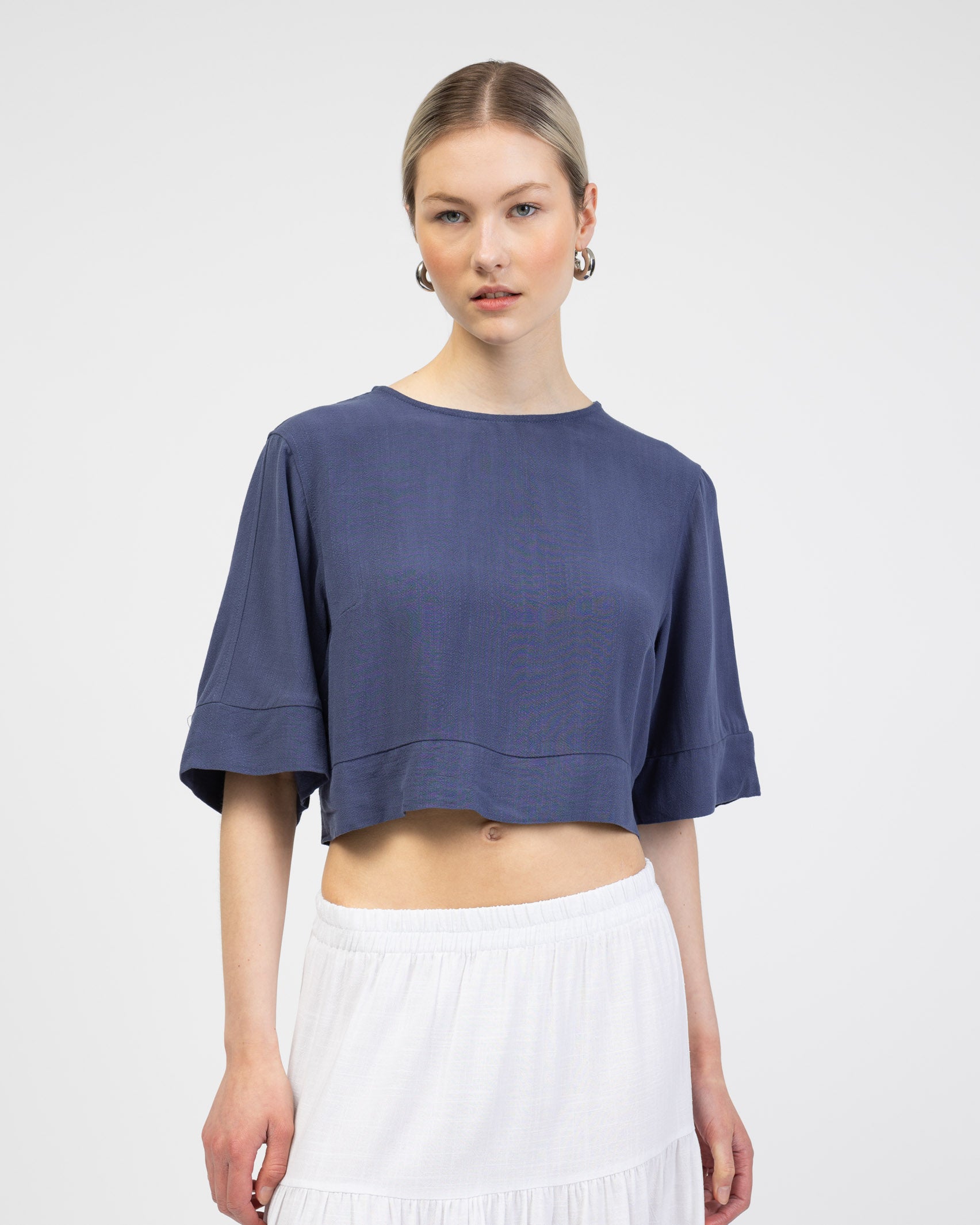 Weites, luftiges Top aus Leinen Mix