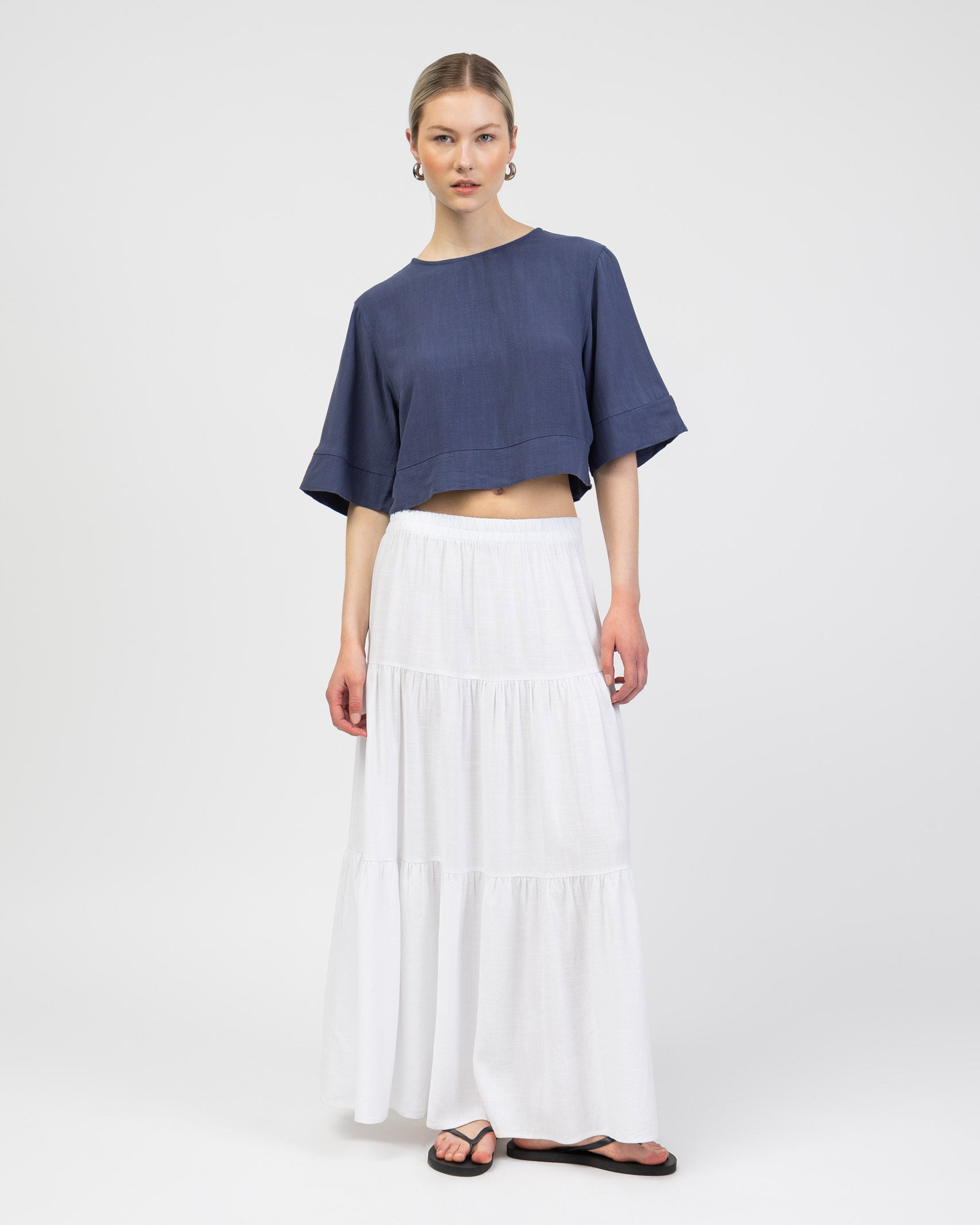 Weites, luftiges Top aus Leinen Mix