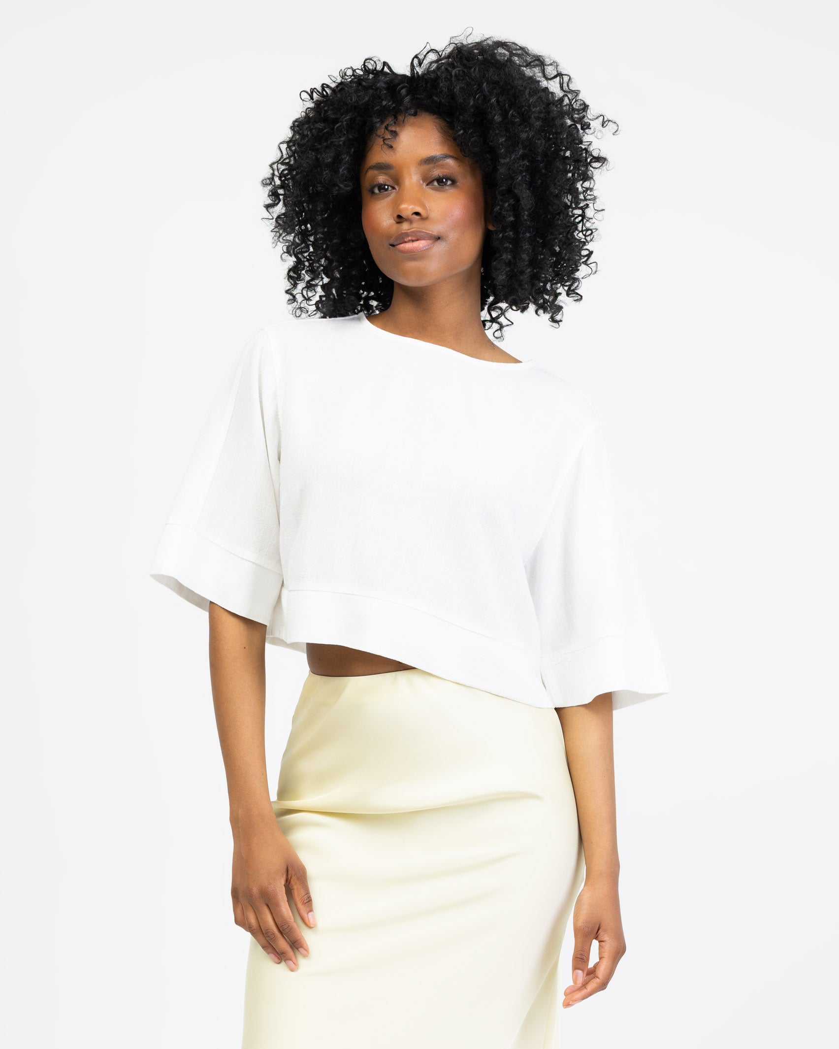 Weites, luftiges Top aus Leinen Mix