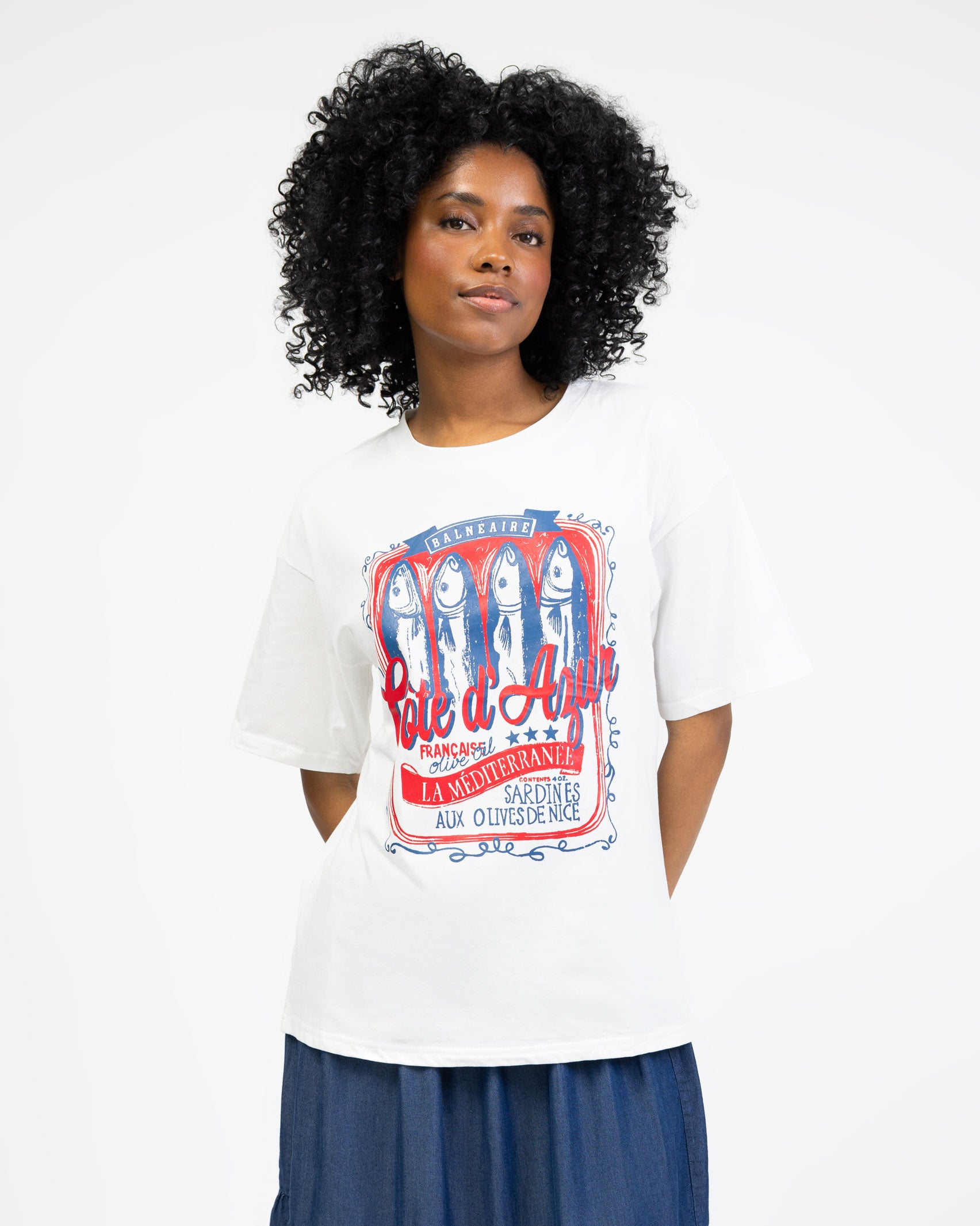 Shirt mit Sardinenprint