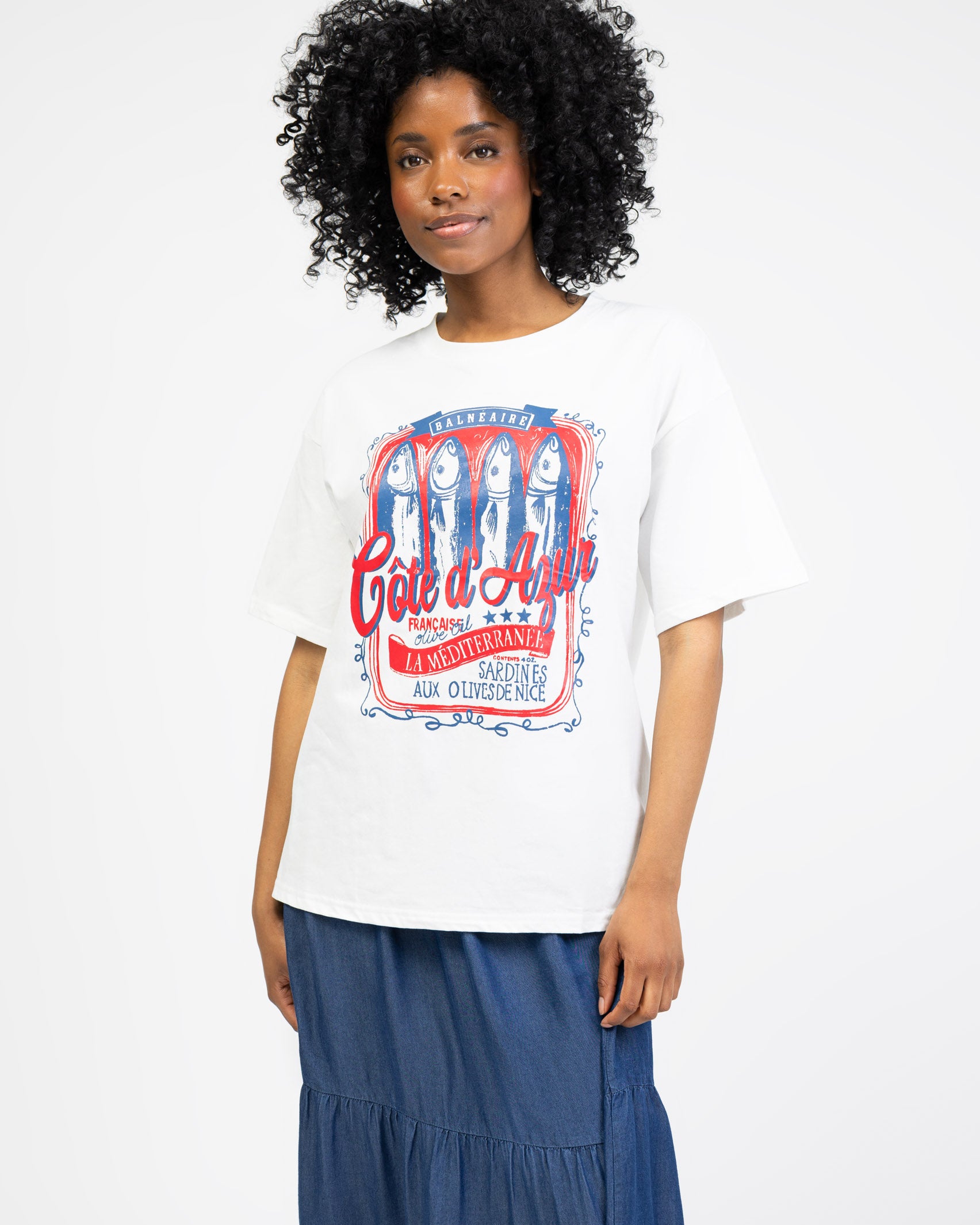 Shirt mit Sardinenprint