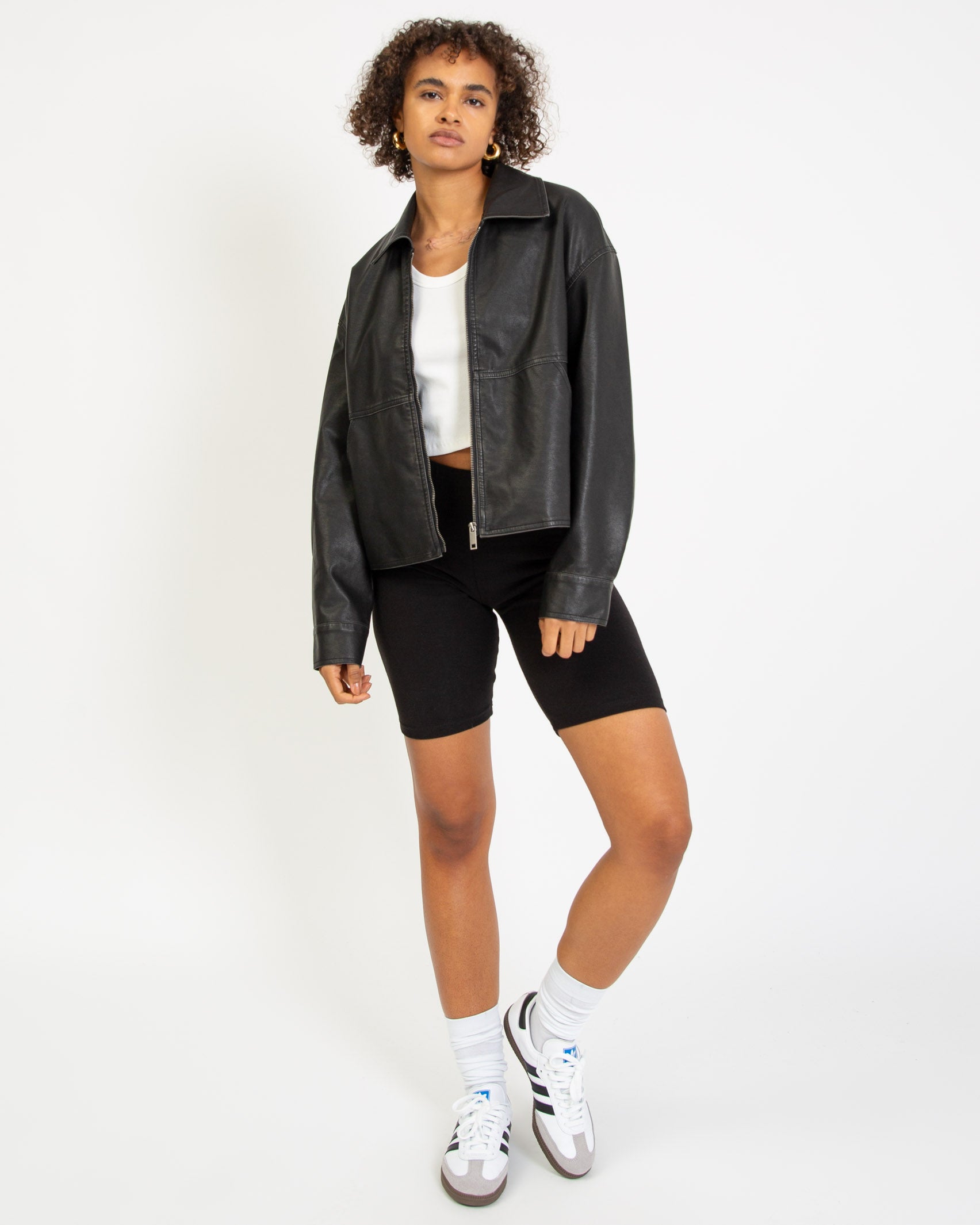 Kunstlederjacke mit Kragen - Broke + Schön