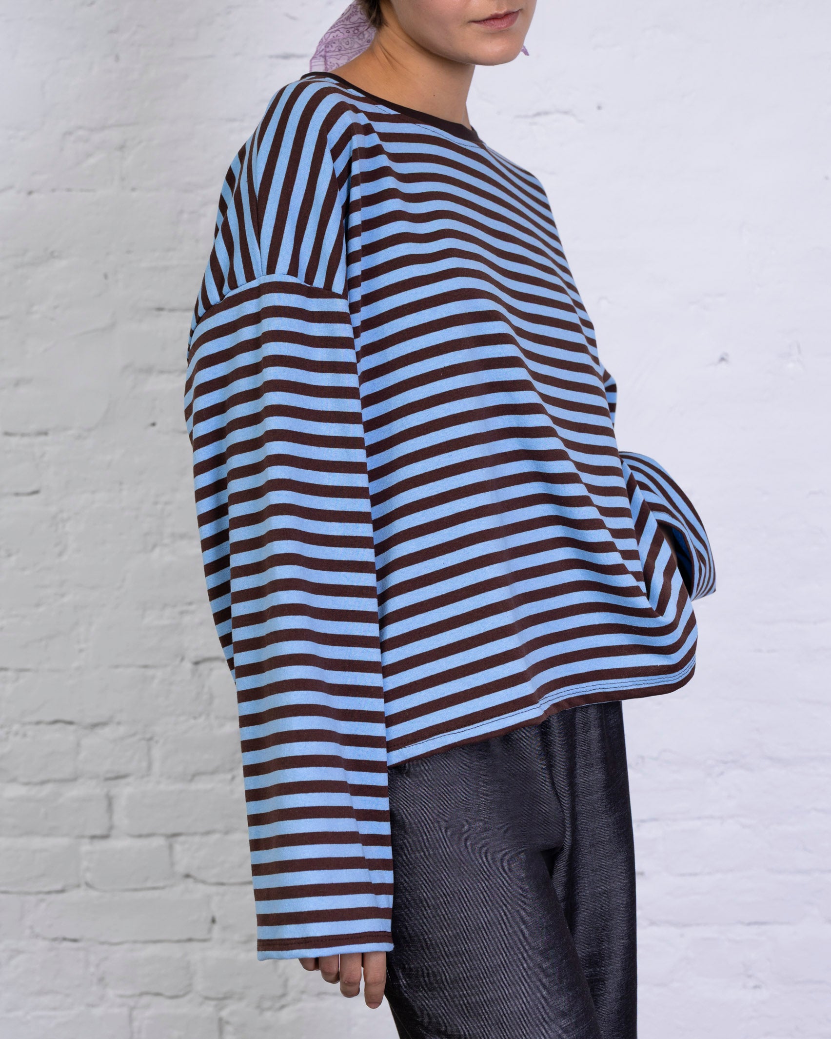 Lockeres Langarmshirt mit Streifen