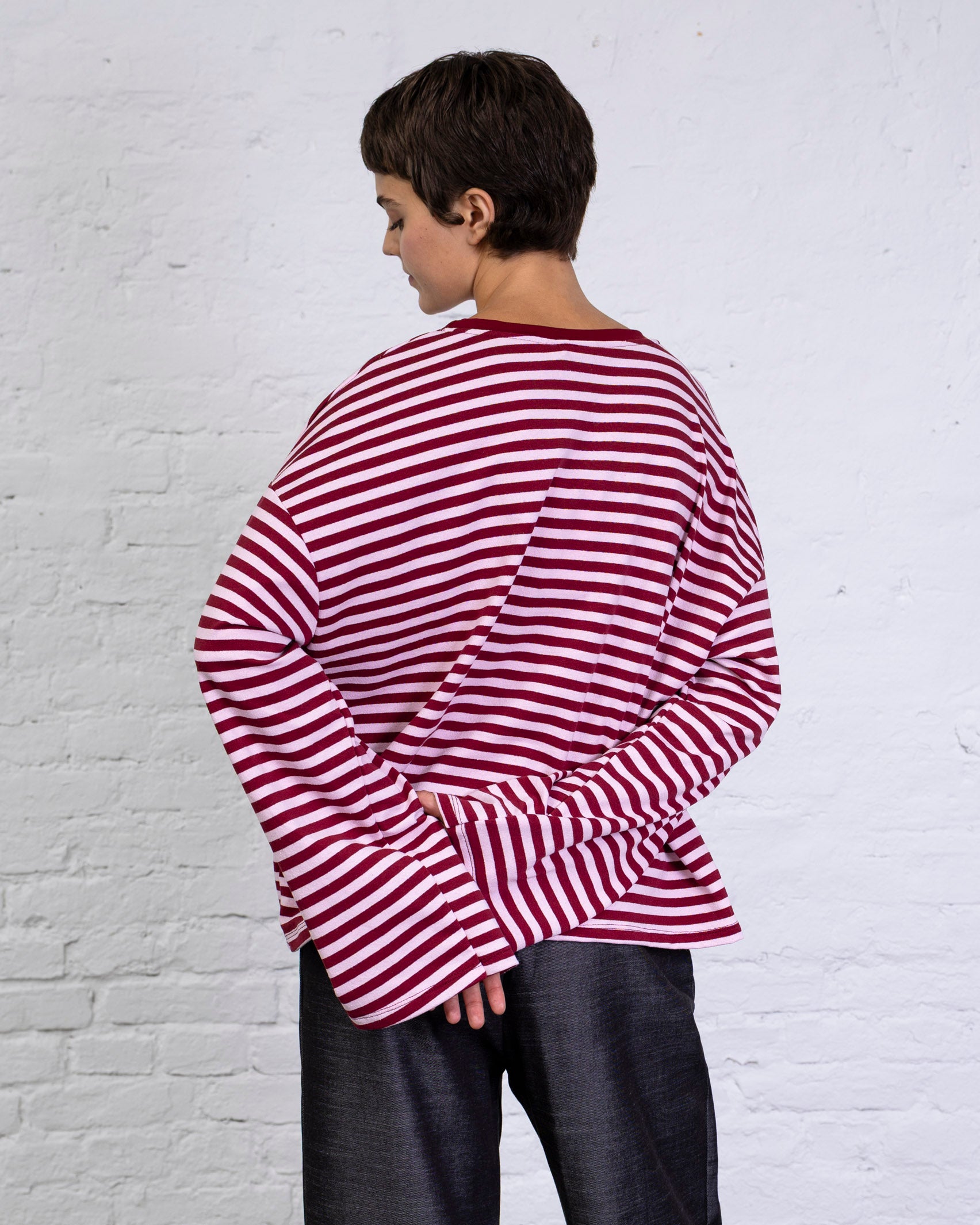 Lockeres Langarmshirt mit Streifen