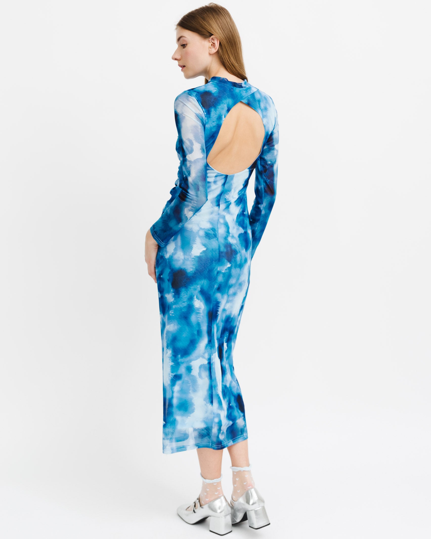 Mesh Maxikleid mit Rückenausschnitt - Broke + Schön