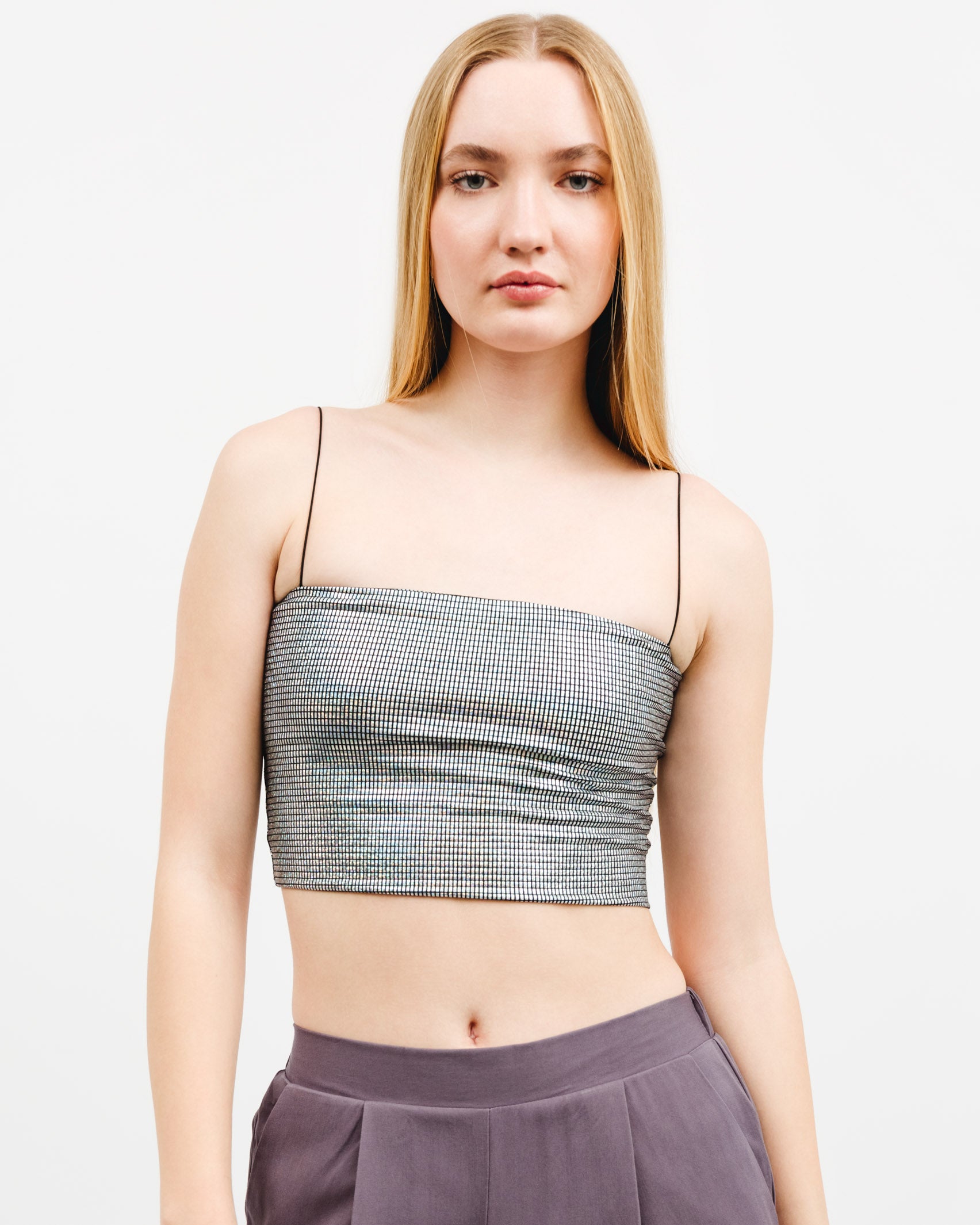 Crop Top mit holografischem Muster - Broke + Schön