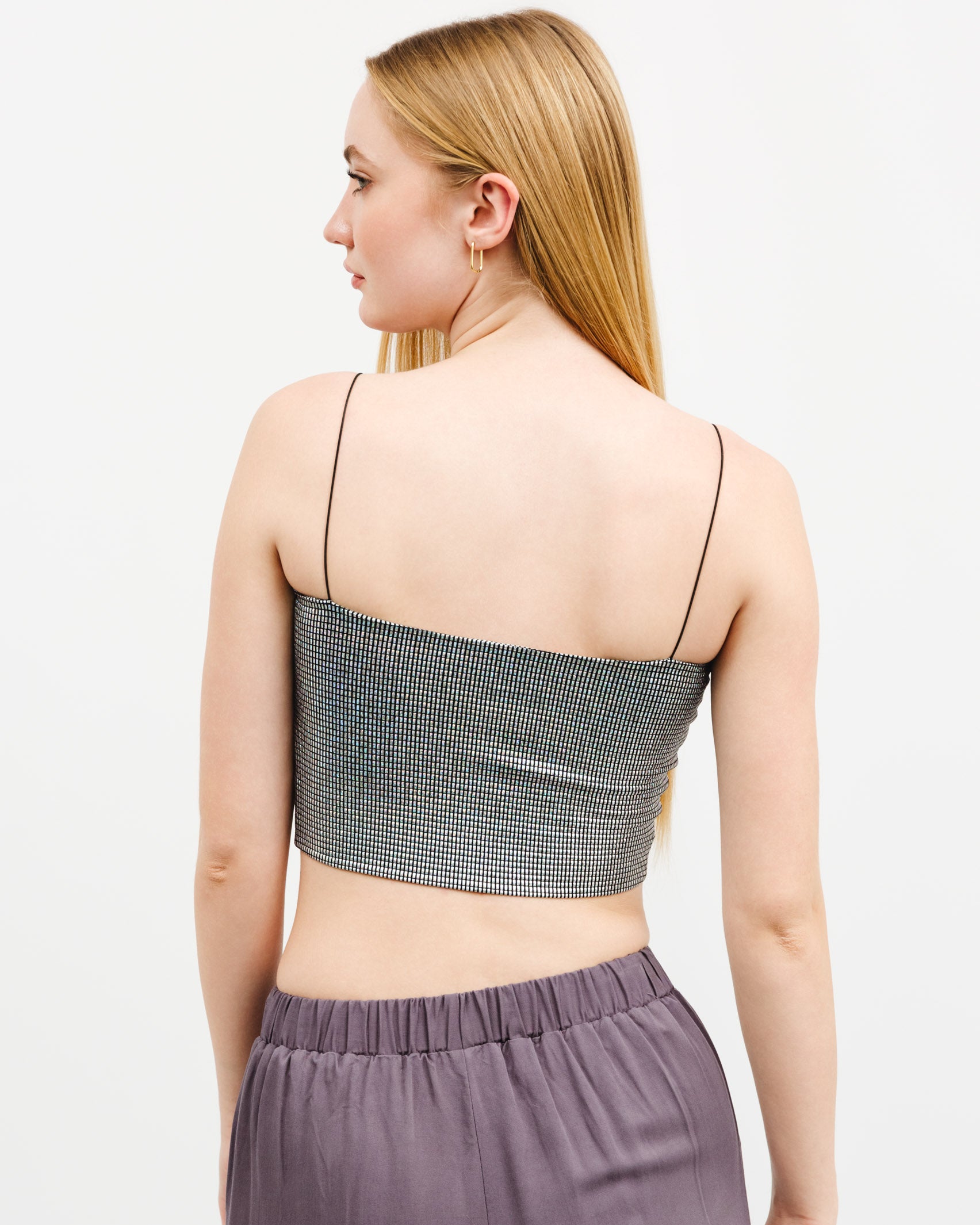 Crop Top mit holografischem Muster - Broke + Schön