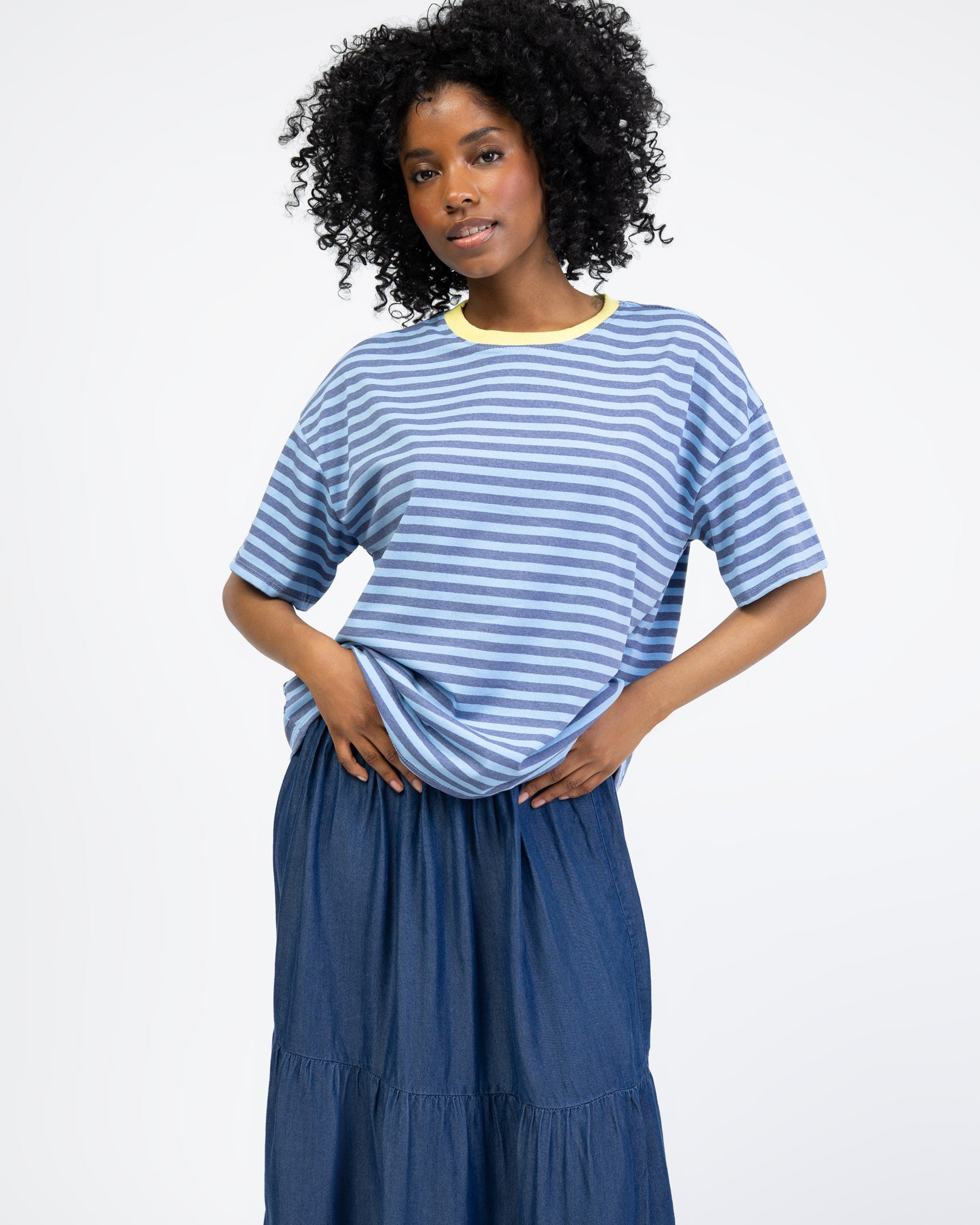 Gestreiftes Oversize Shirt