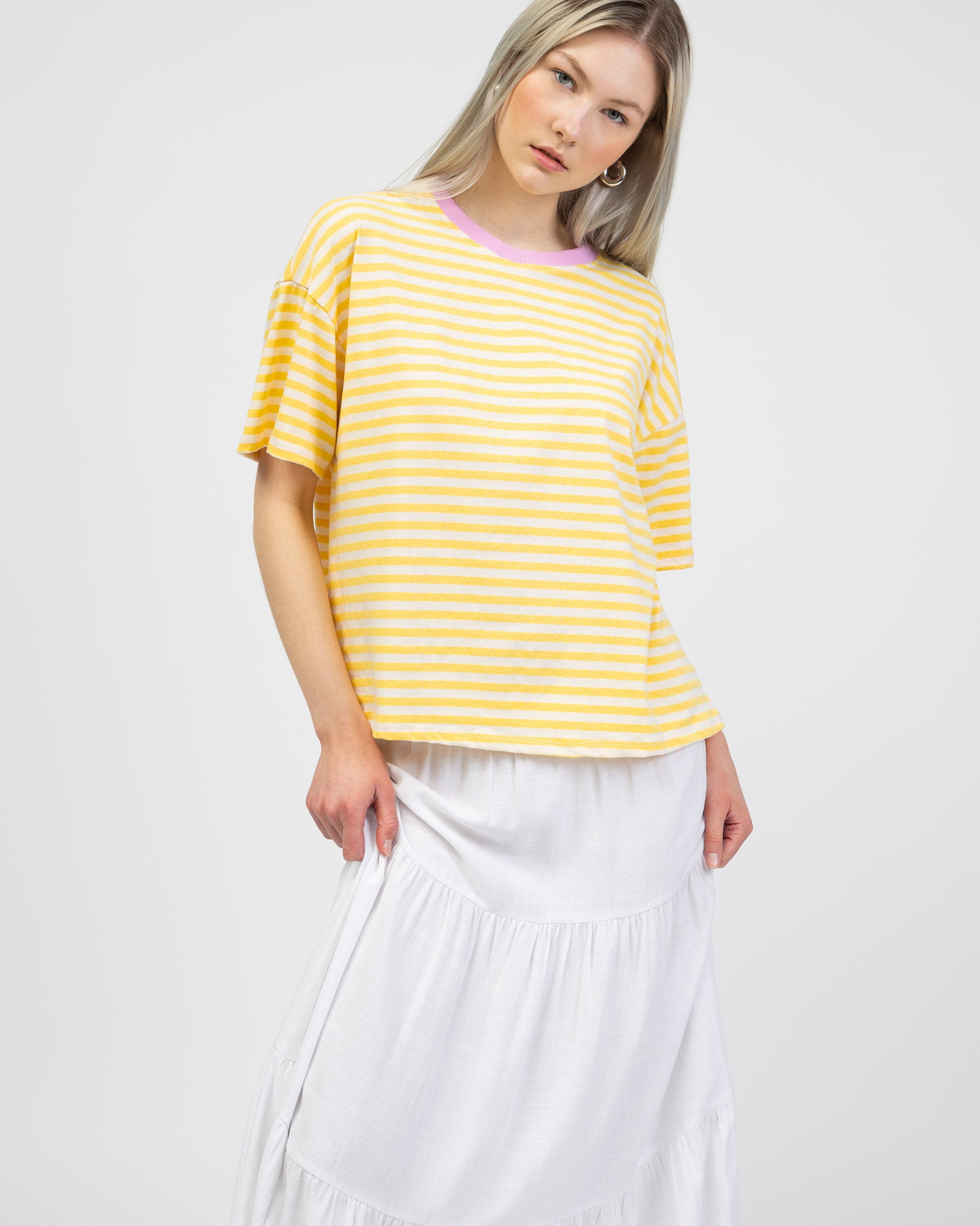 Gestreiftes Oversize Shirt