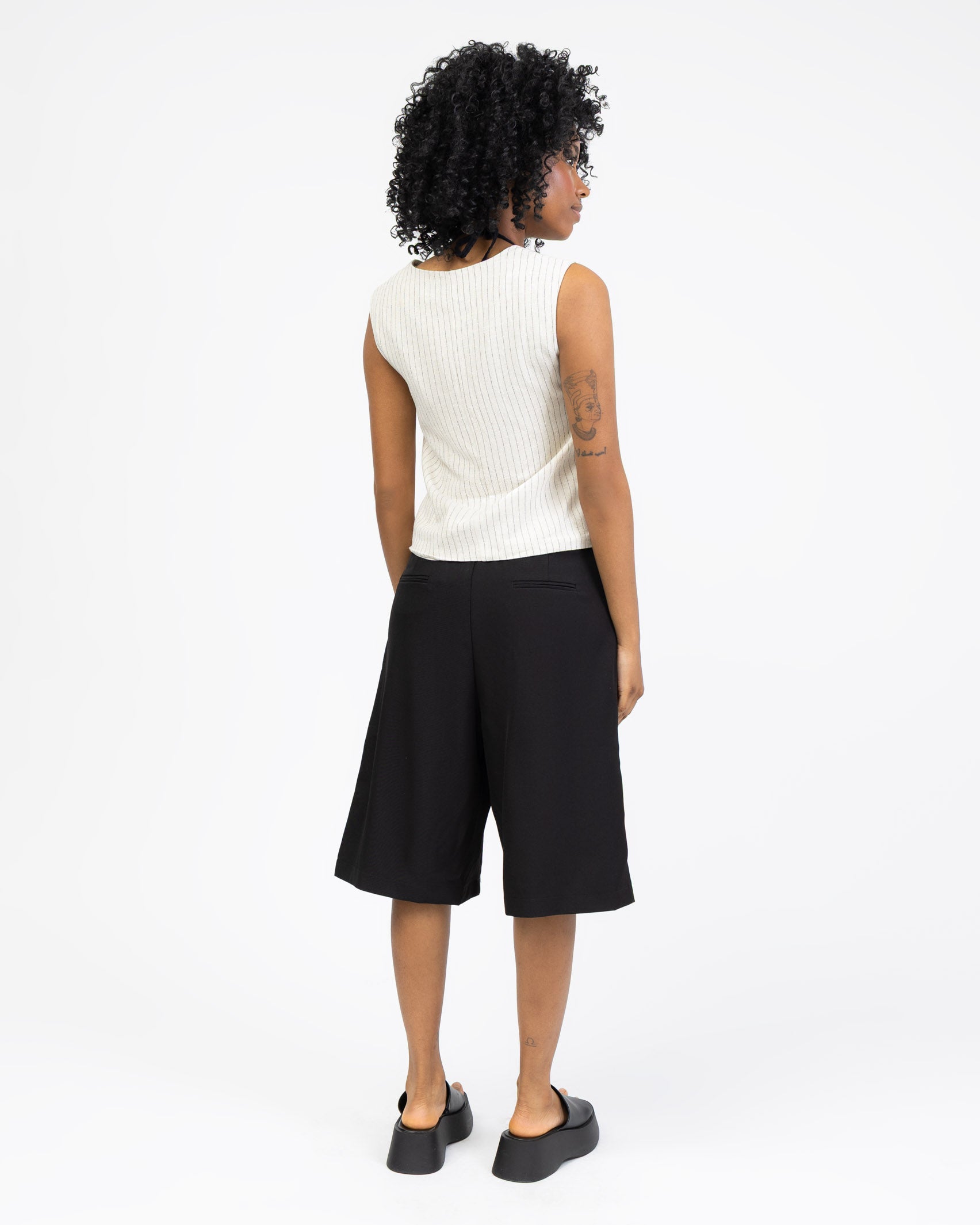 Nadelstreifen Weste mit V-Ausschnitt