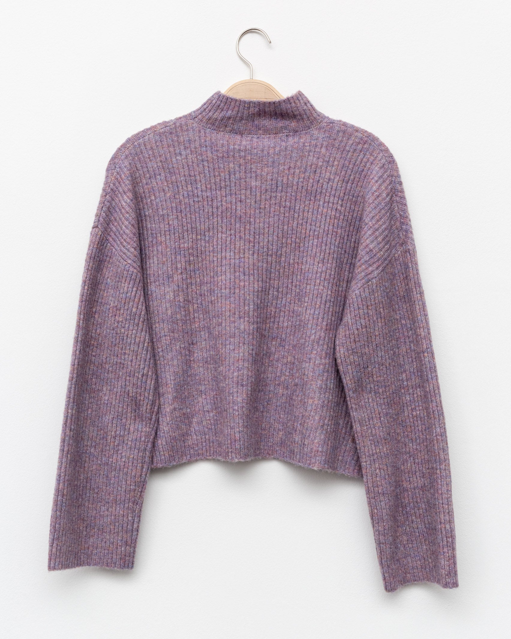 Gerippter Pullover mit Stehkragen - Broke + Schön