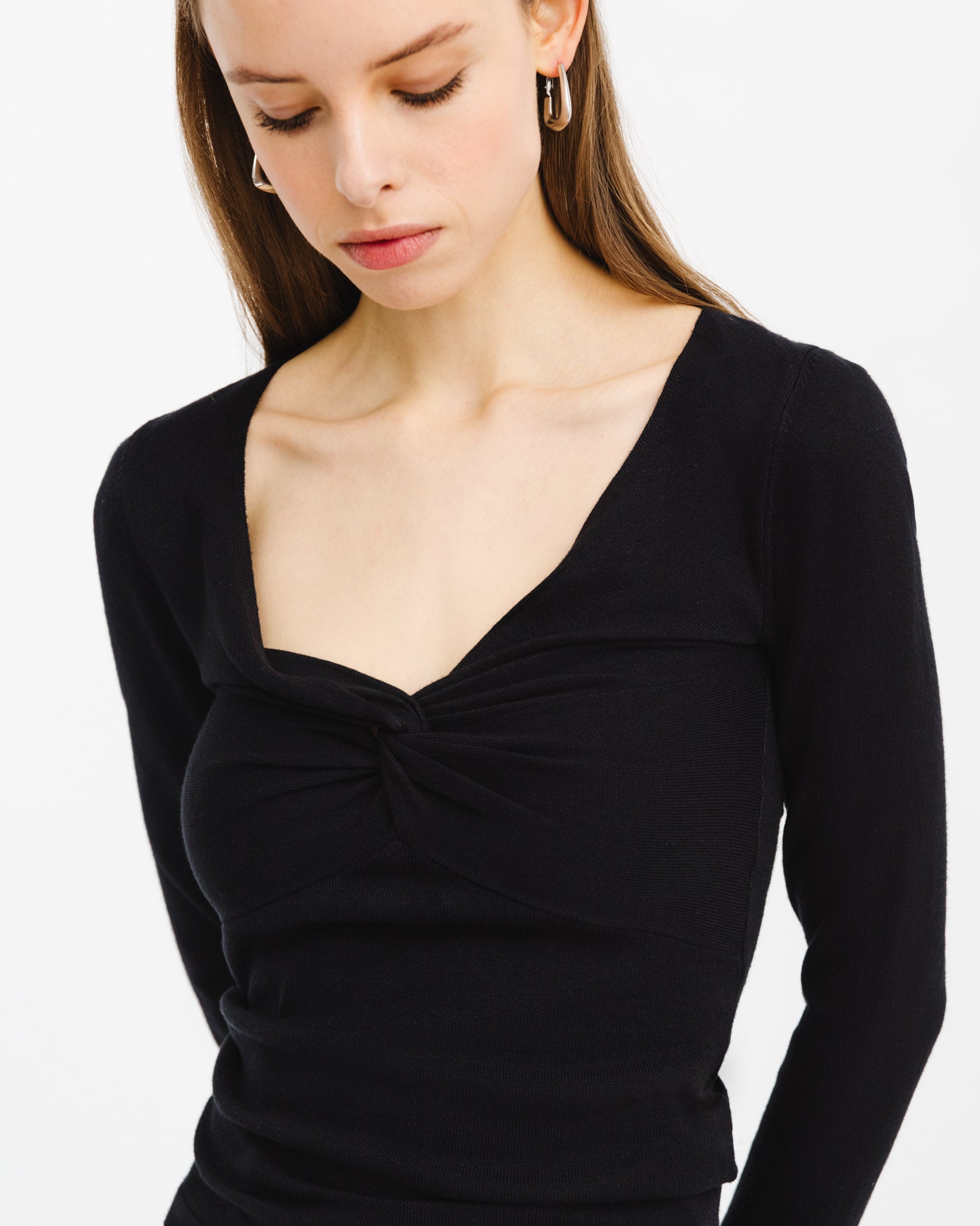 Langarmshirt mit Knoten Detail - Broke + Schön