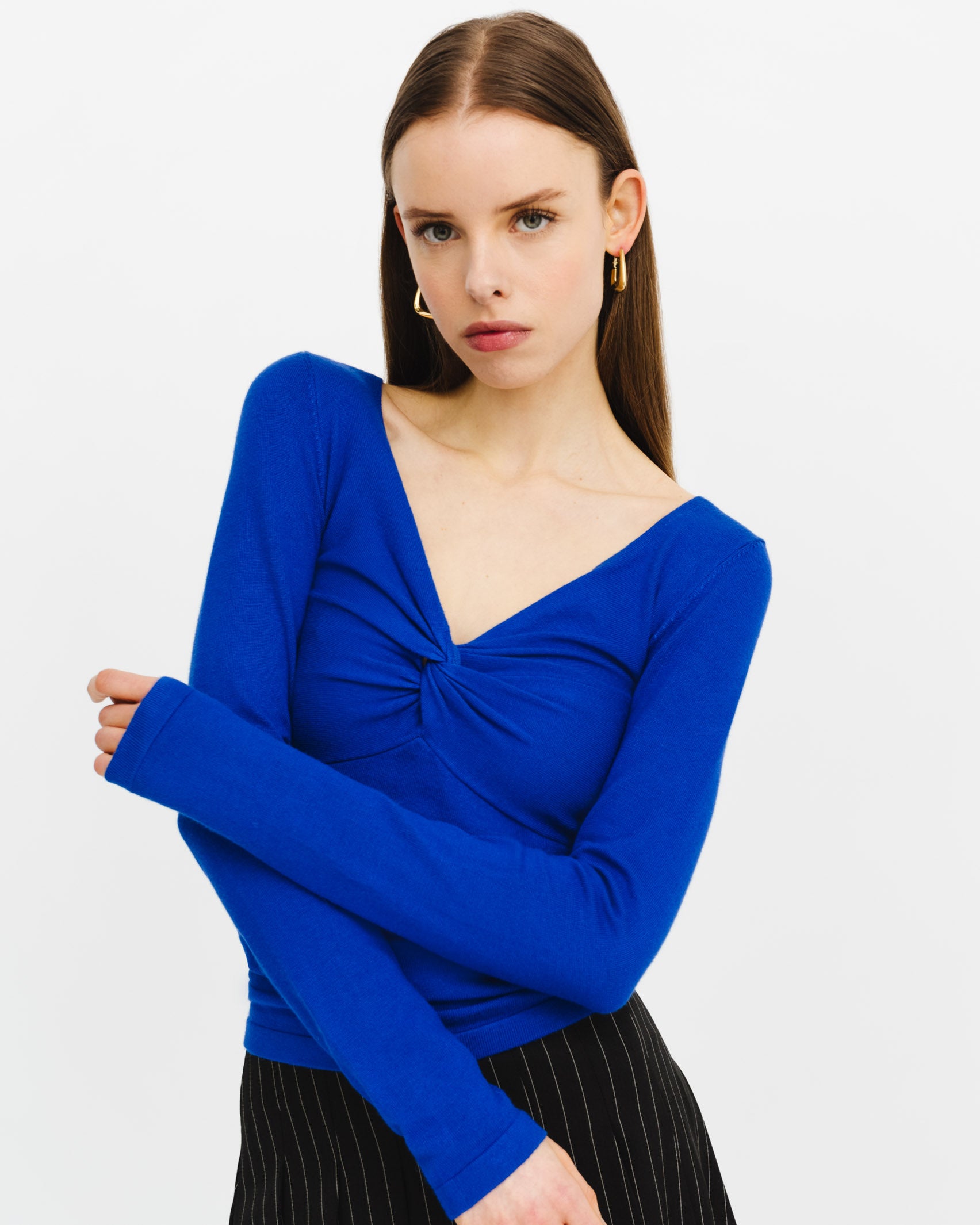 Langarmshirt mit Knoten Detail - Broke + Schön